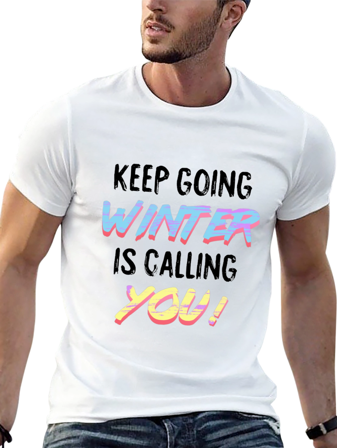 Black Keep Going Winter is Calling You T-Shirt view 13