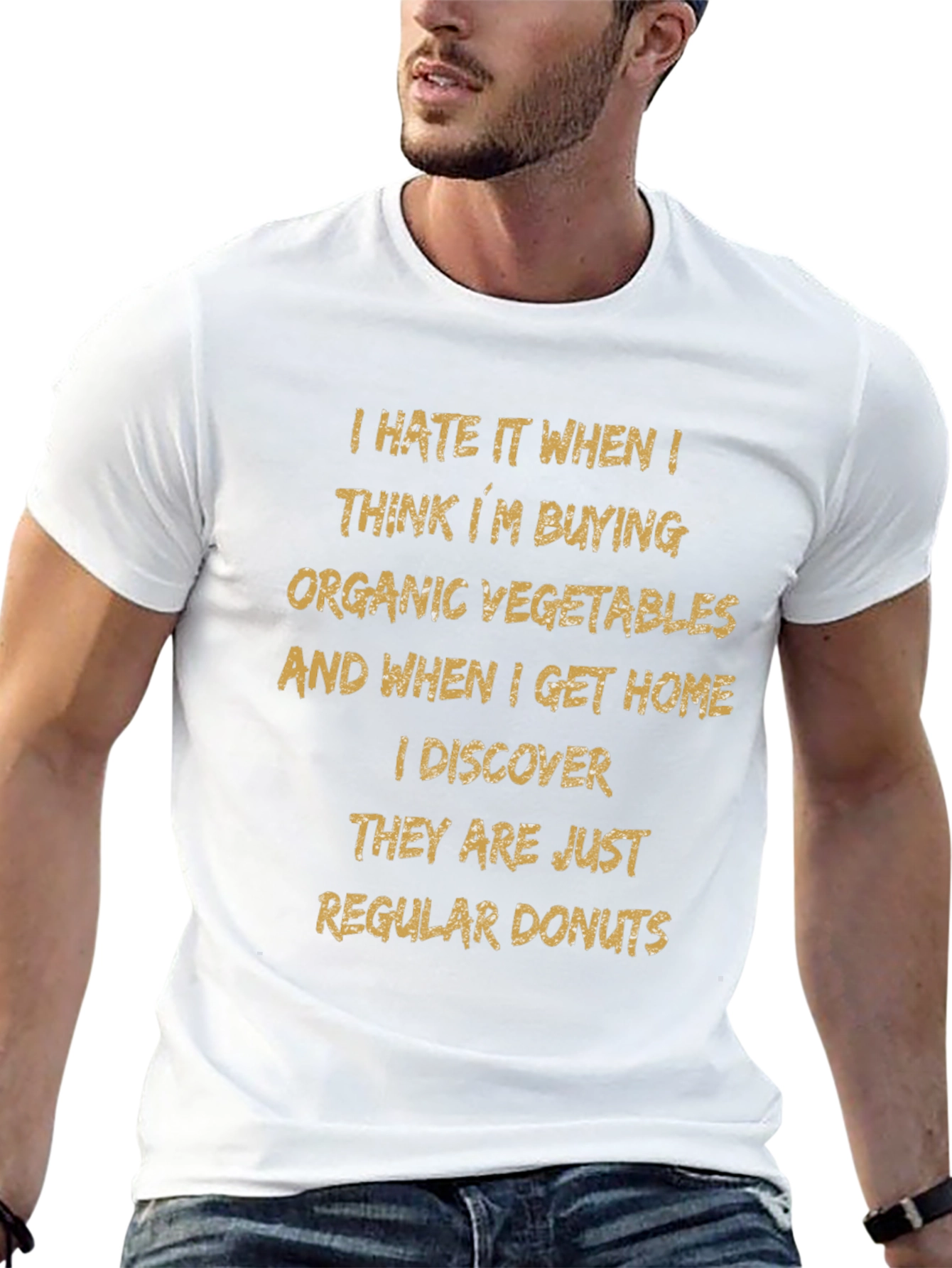 Black Funny Organic Vegetable Donuts T-Shirt view 13