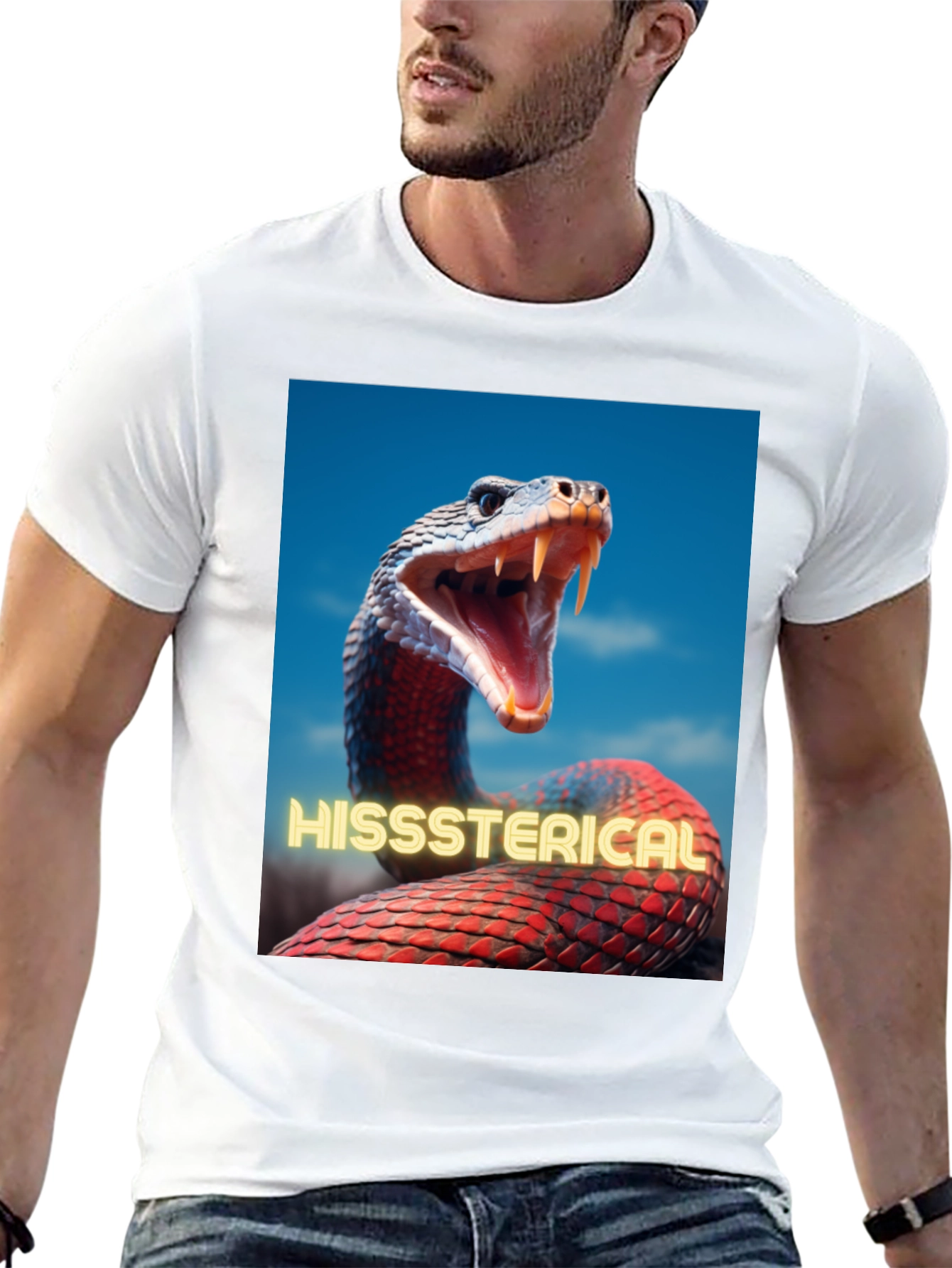 Black Hisssterical Snake T-Shirt view 13