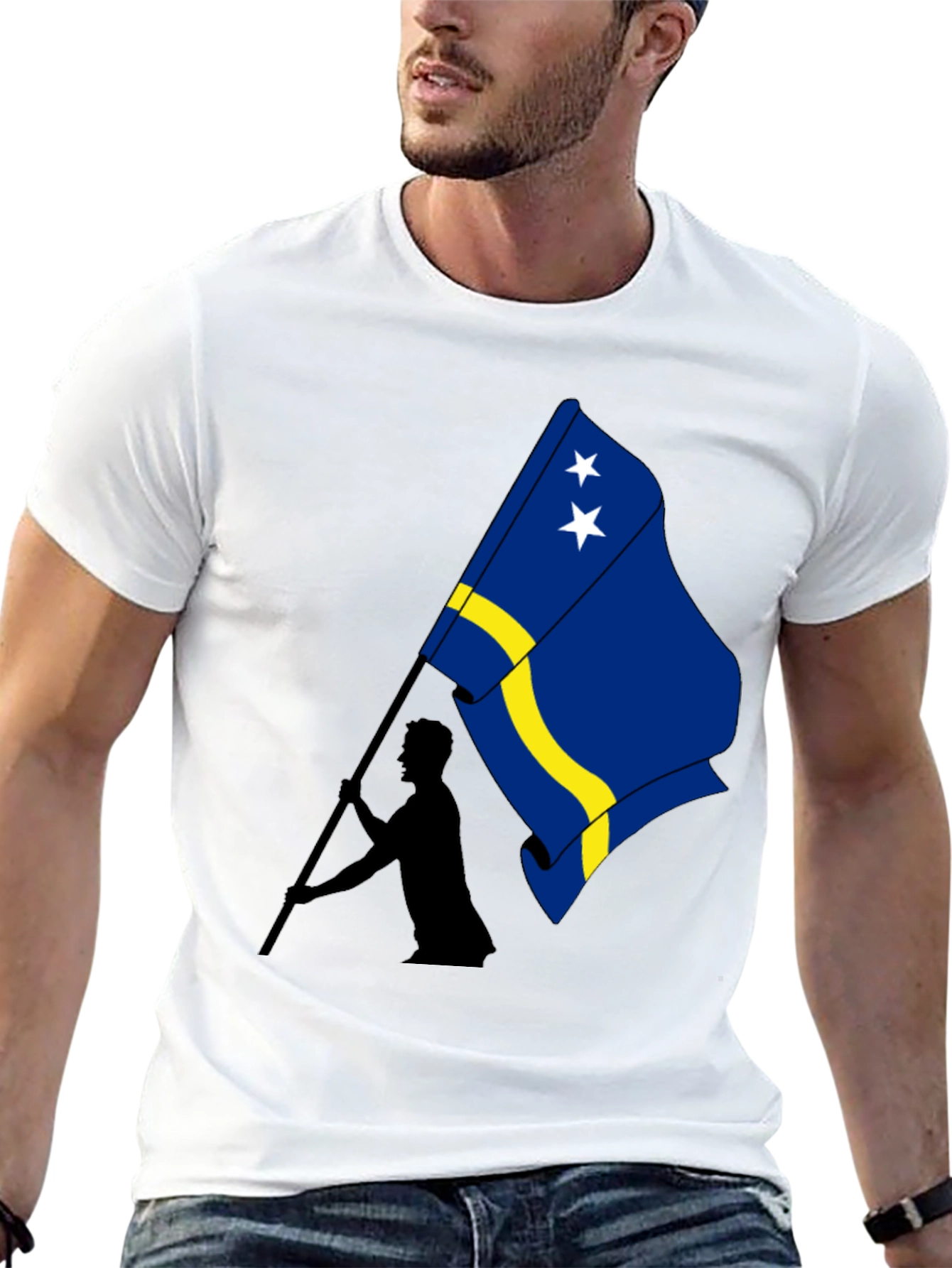 Curaçao Flag Graphic Tee - Black - 13