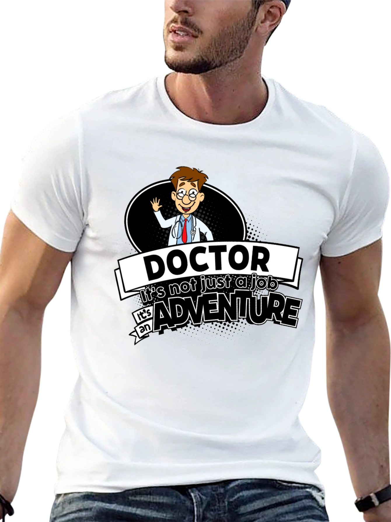 Black Doctor Adventure Black T-Shirt view 13