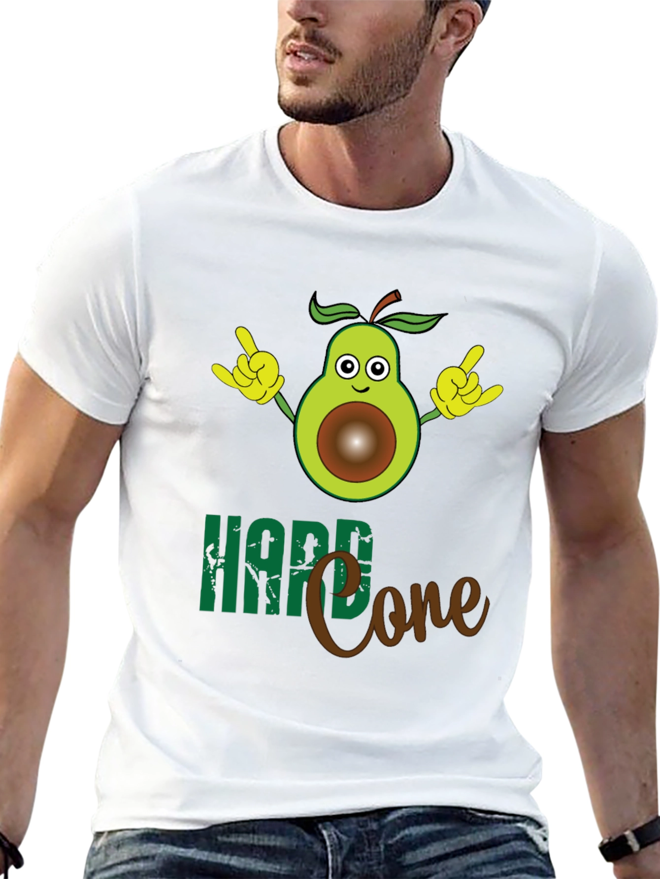 Black Hard Core Avocado T-Shirt view 13