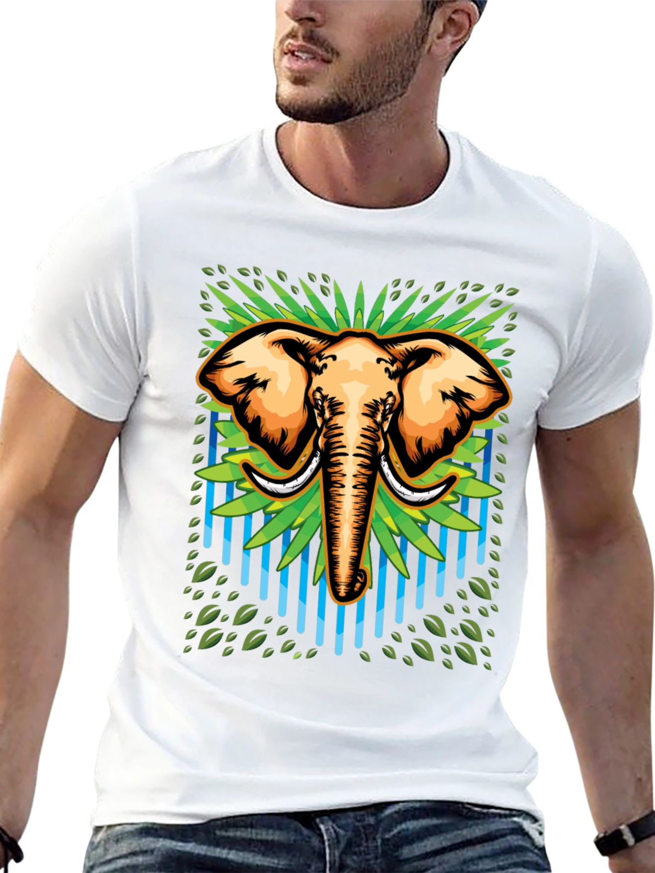 Black Elephant Graphic Tee - Cool Animal Design view 13