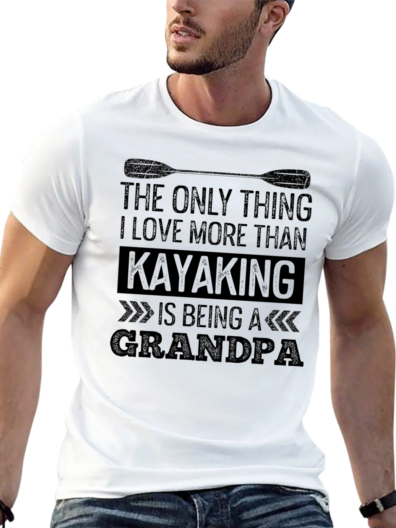 Black Kayaking Grandpa T-Shirt - Perfect Gift! view 13