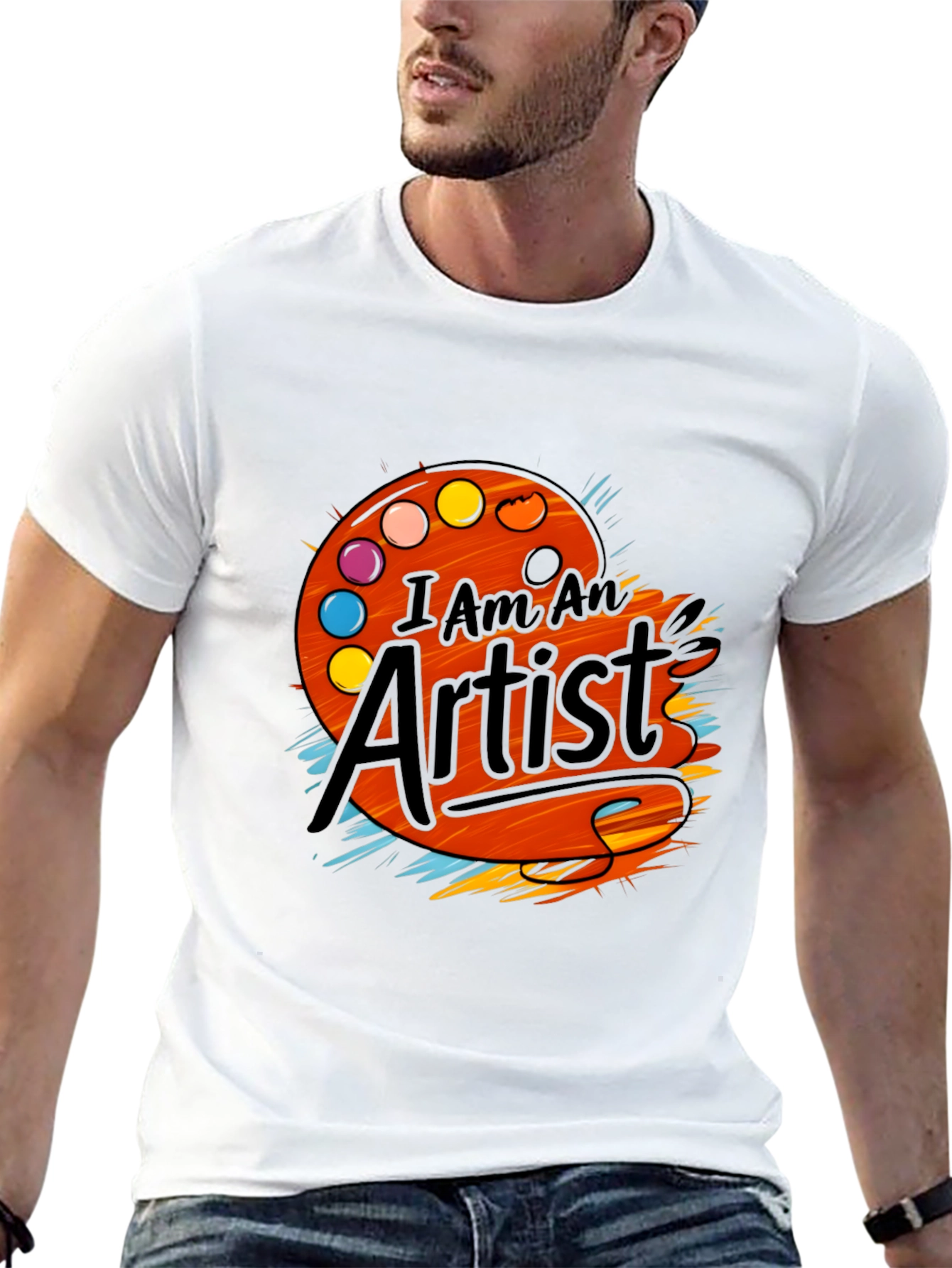 Black I Am An Artist T-Shirt - Painter Palette Graphic Tee view 13