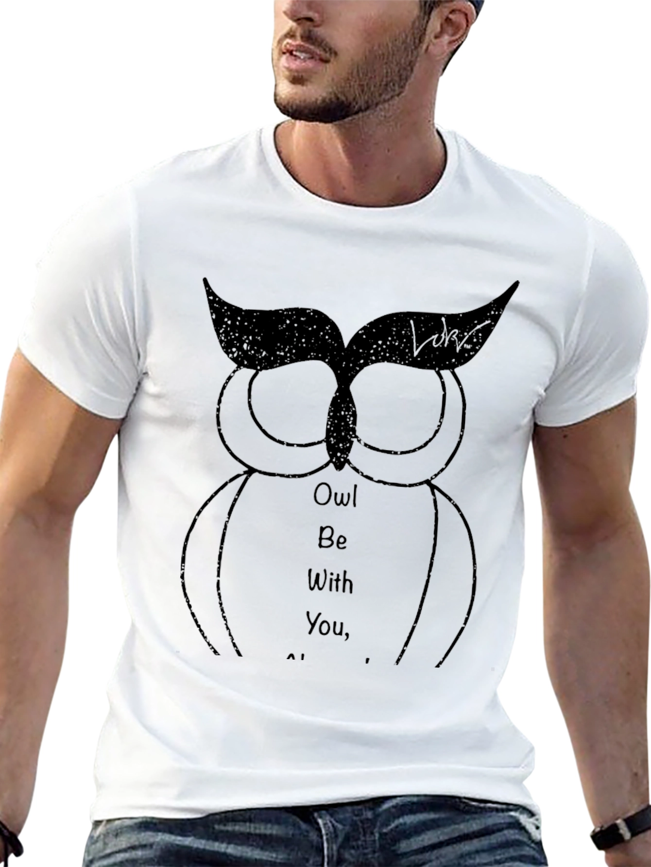 Black Owl Be With You T-Shirt - Unique Design view 13