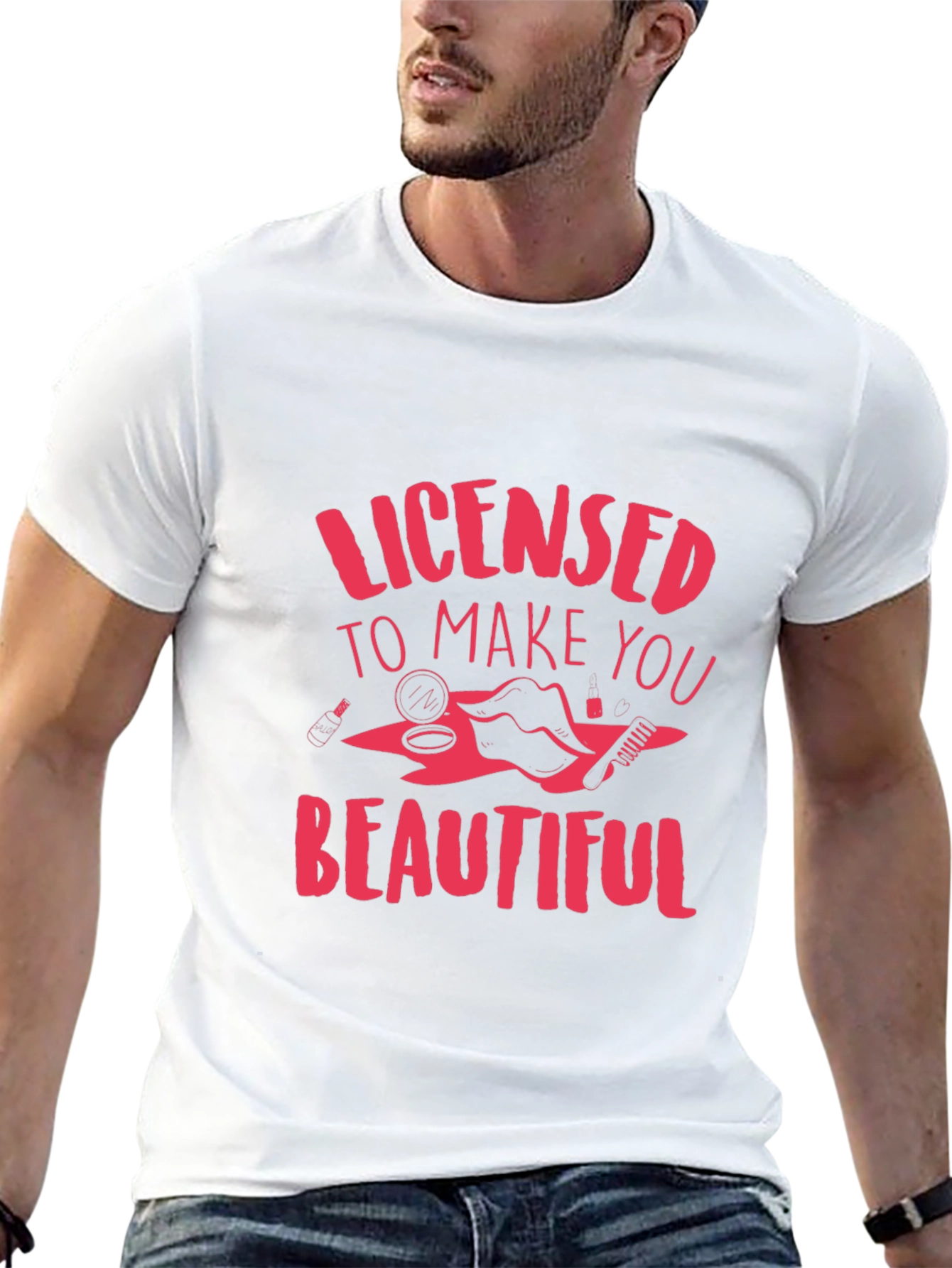 Black Licensed to Make You Beautiful T-Shirt view 13