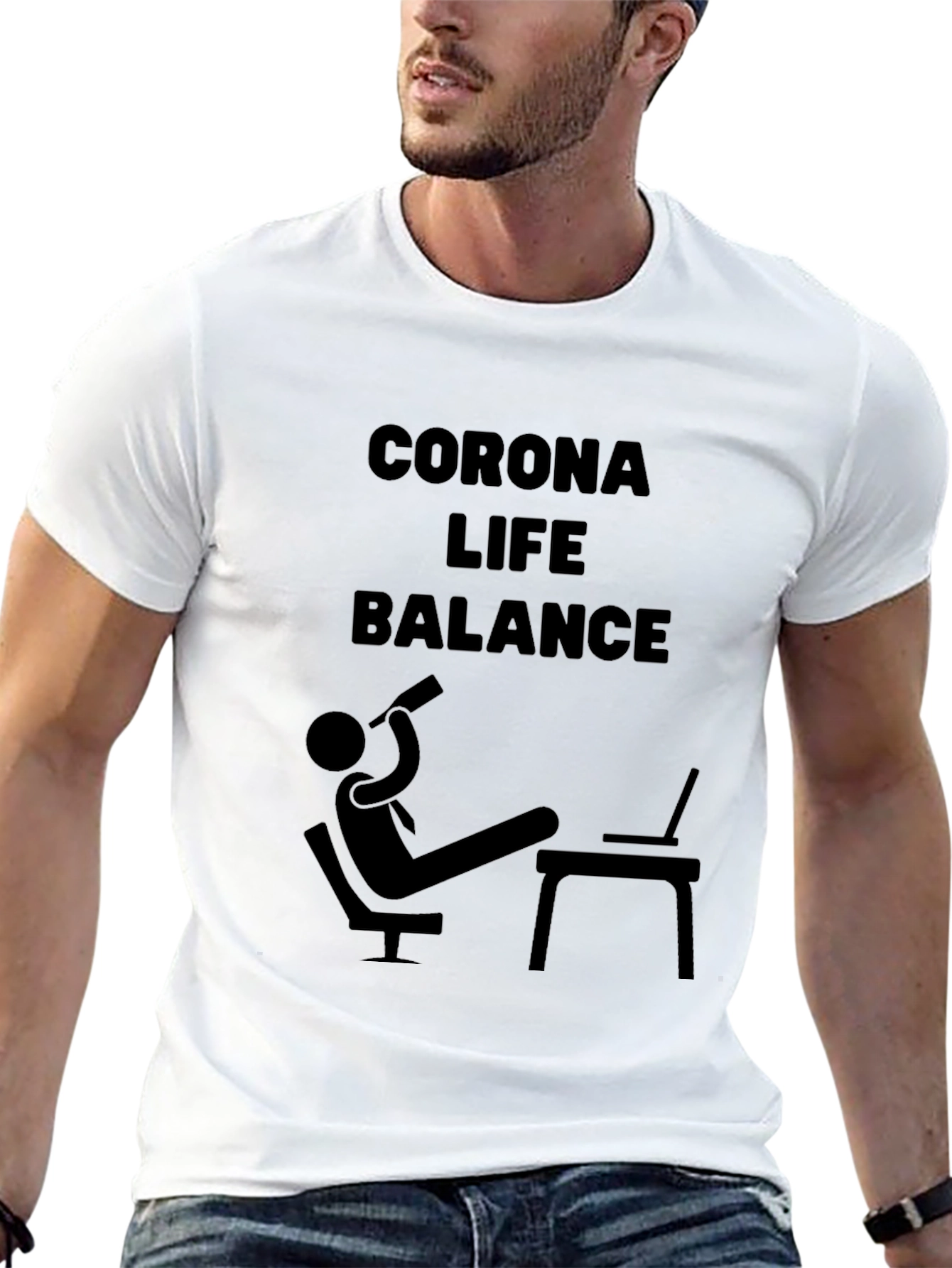 Black Corona Life Balance T-Shirt view 13