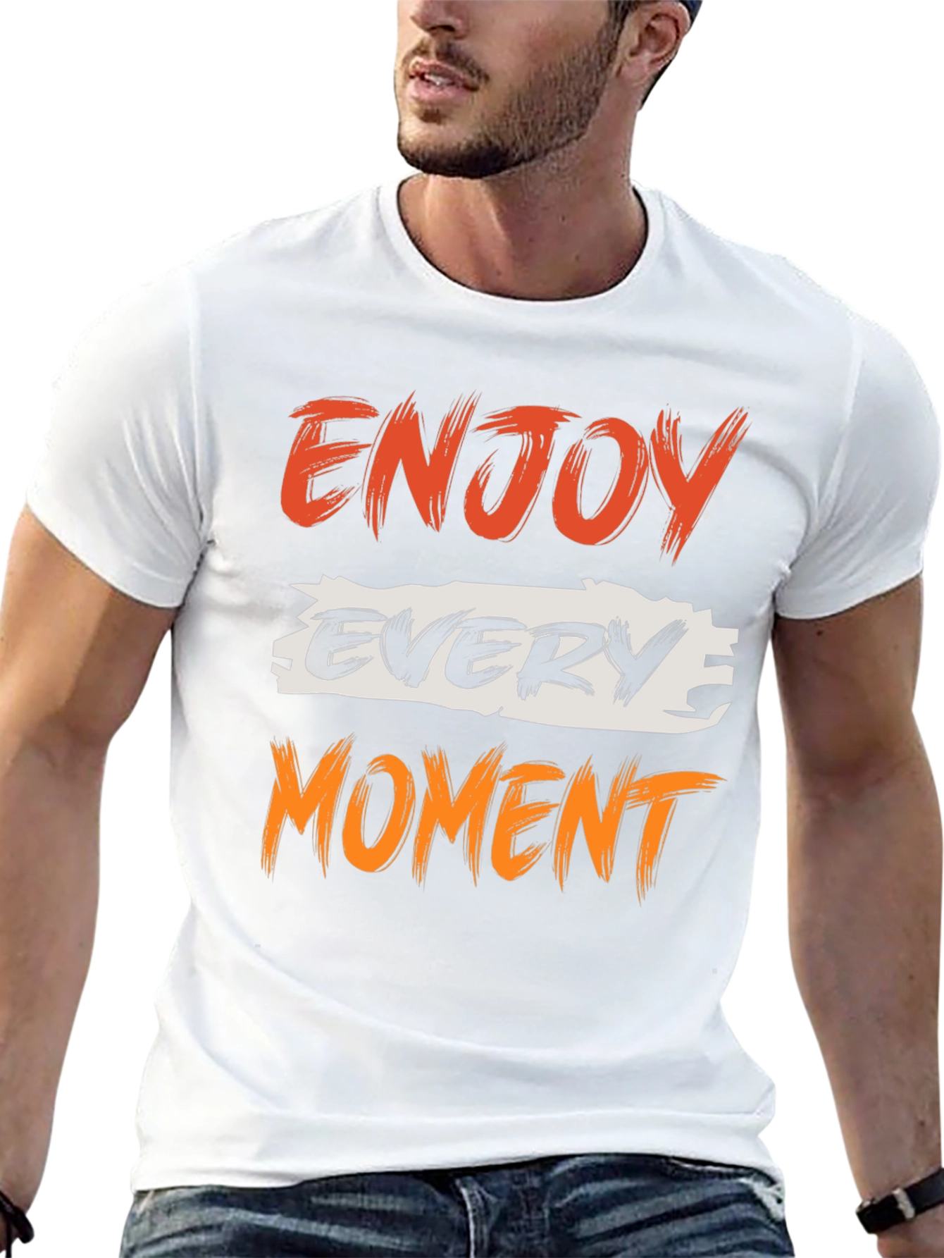 Black Enjoy Every Moment Graphic Tee - Black view 13