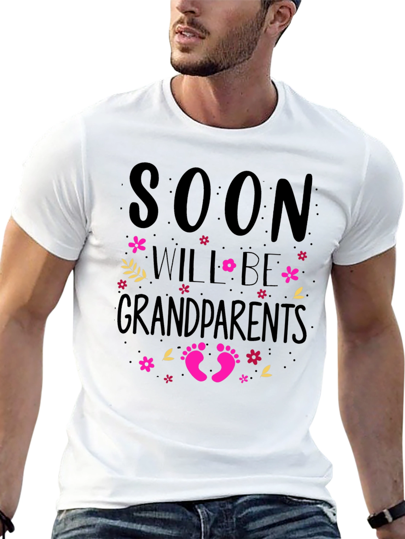 Black Soon to be Grandparents T-Shirt view 13