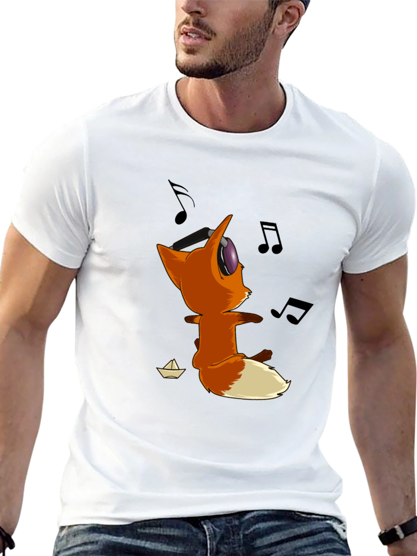 Black Cartoon Fox T-Shirt - Fun & Stylish Tee view 13