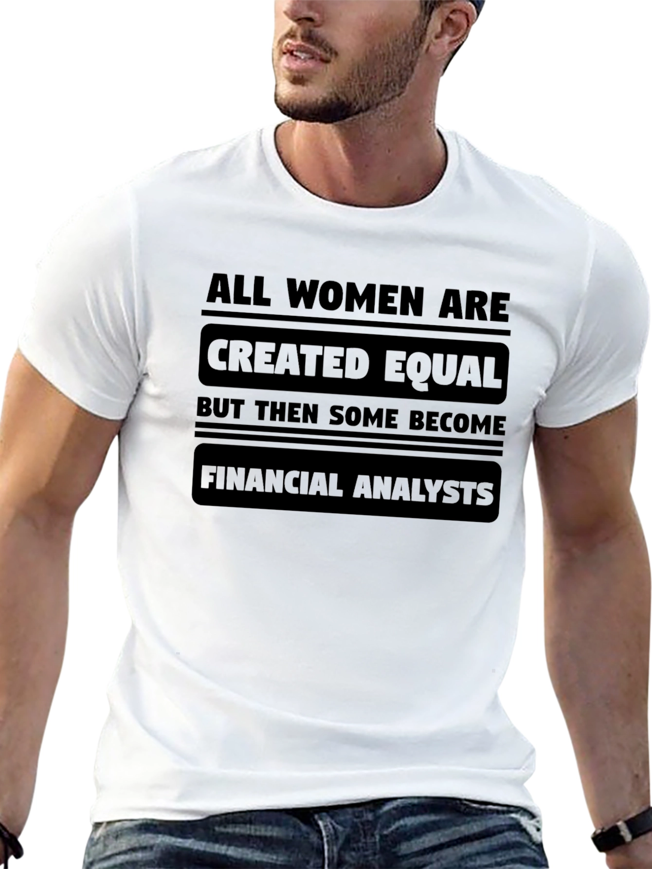 Black Financial Analyst Women's Graphic Tee - Black view 13