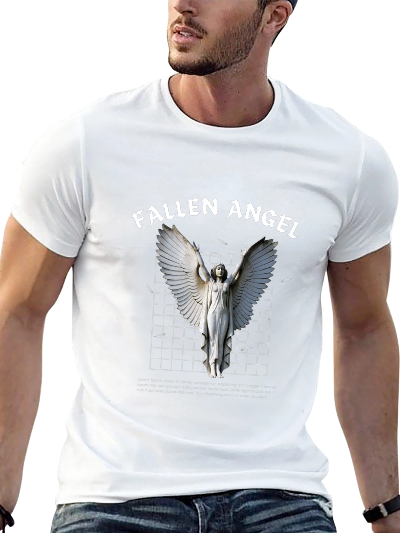 Black Fallen Angel Graphic T-Shirt view 13