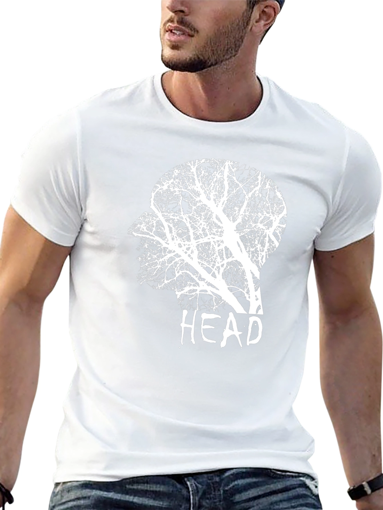Black Tree Head Graphic Tee - Artistic Menswear view 13