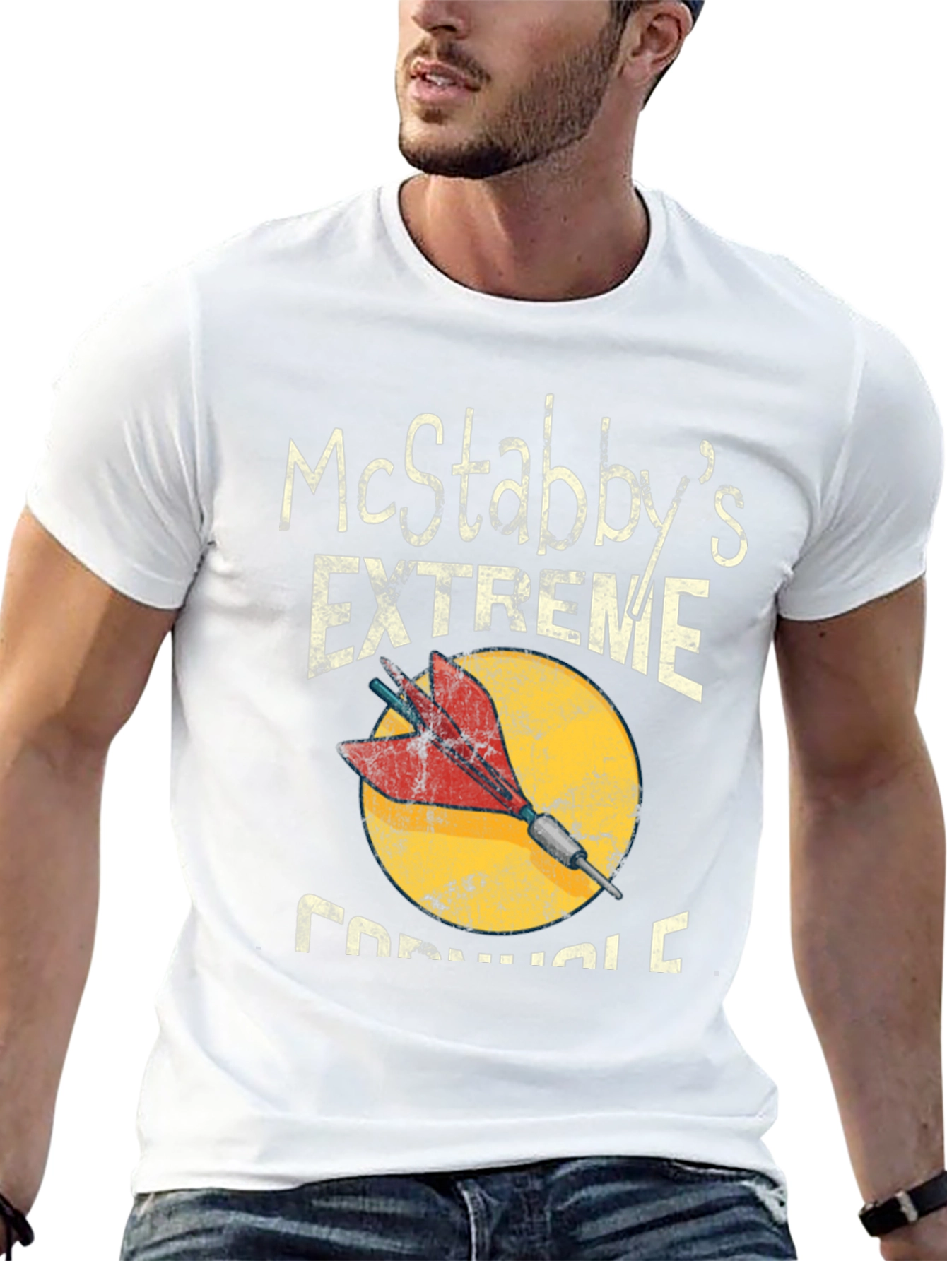 Black McStabby's Extreme Cornhole T-Shirt view 13
