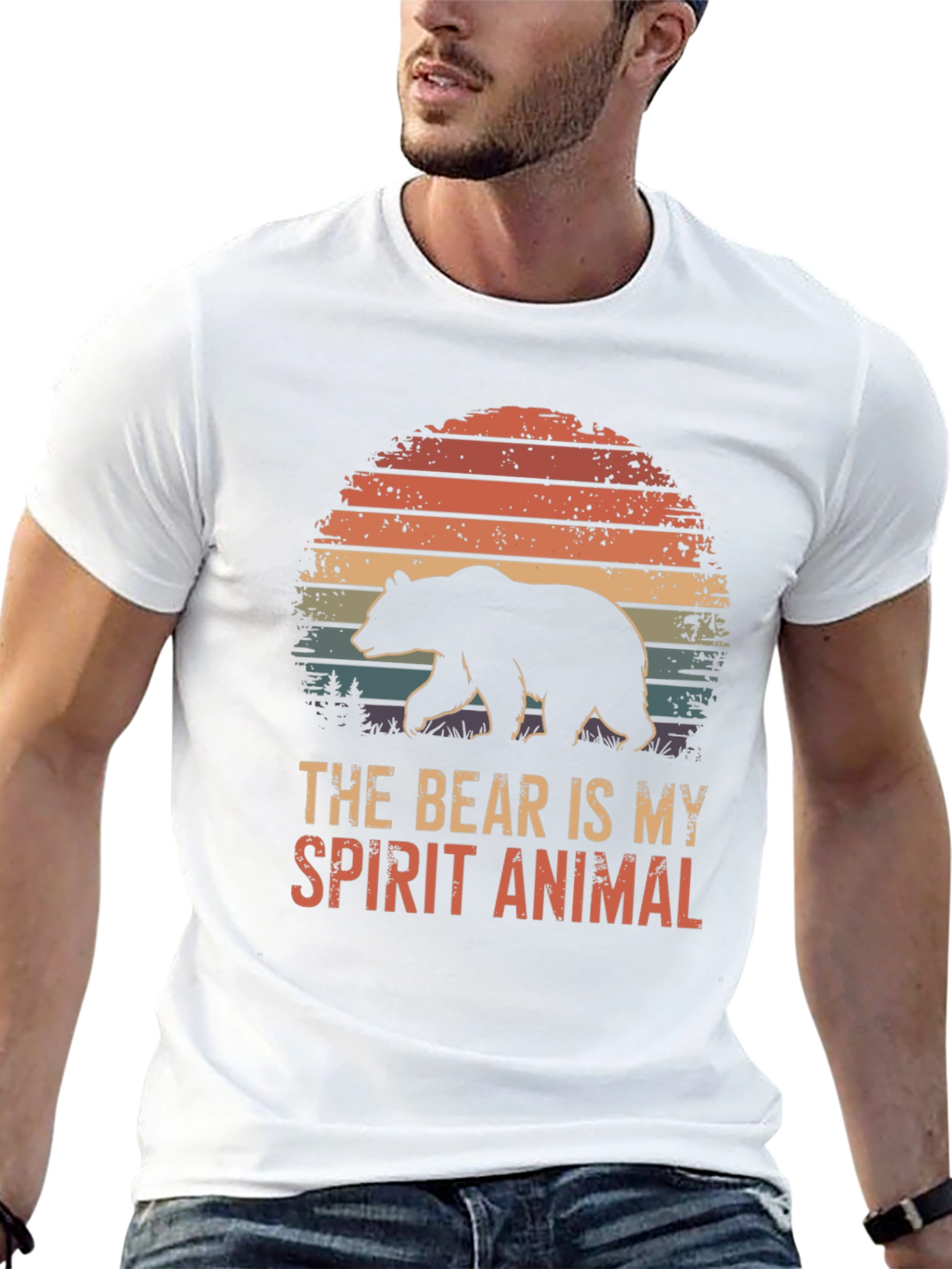 Black Bear Spirit Animal T-Shirt - Nature Inspired Graphic Tee view 13