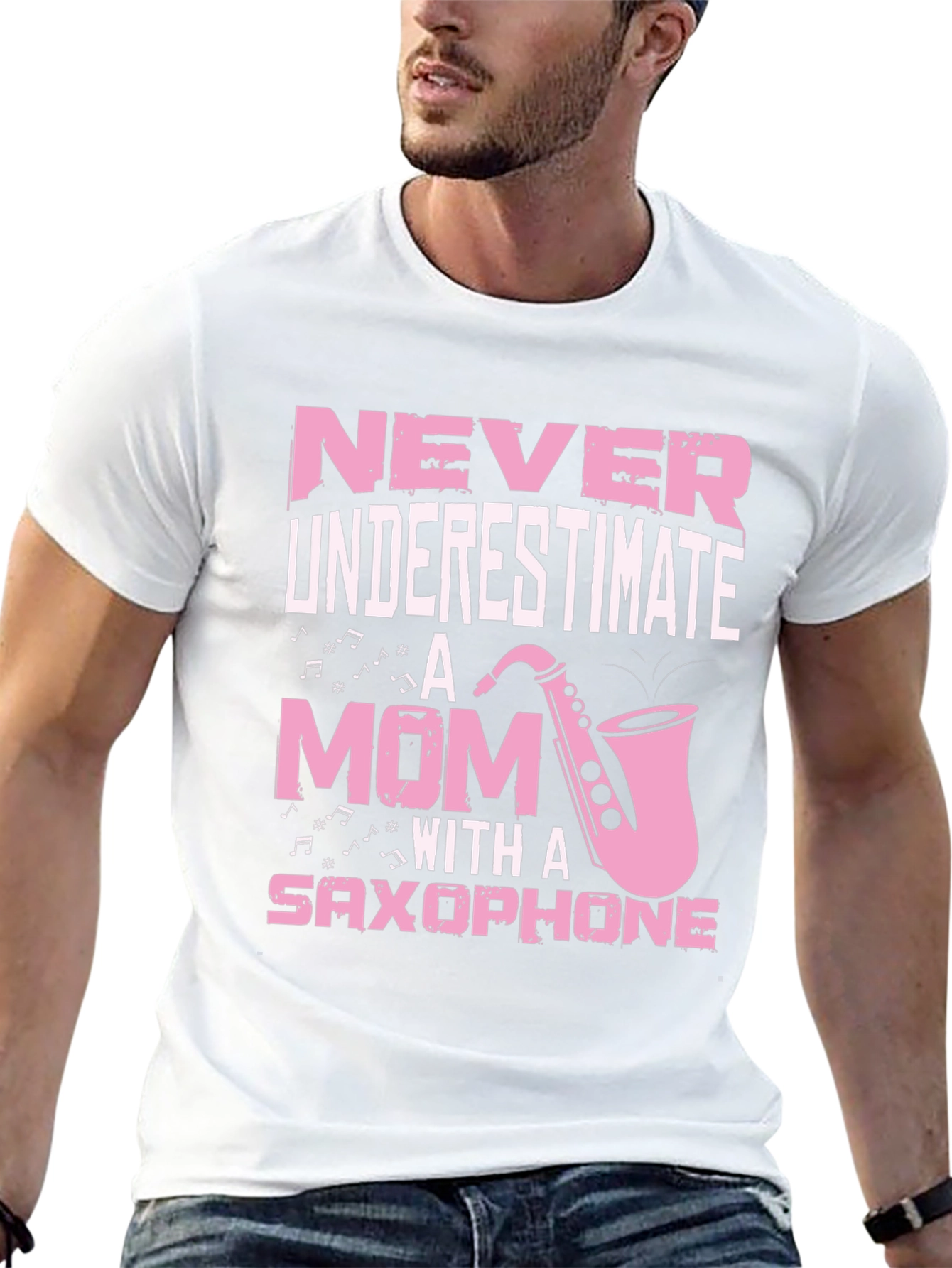 Black Never Underestimate a Mom Saxophone T-Shirt view 13