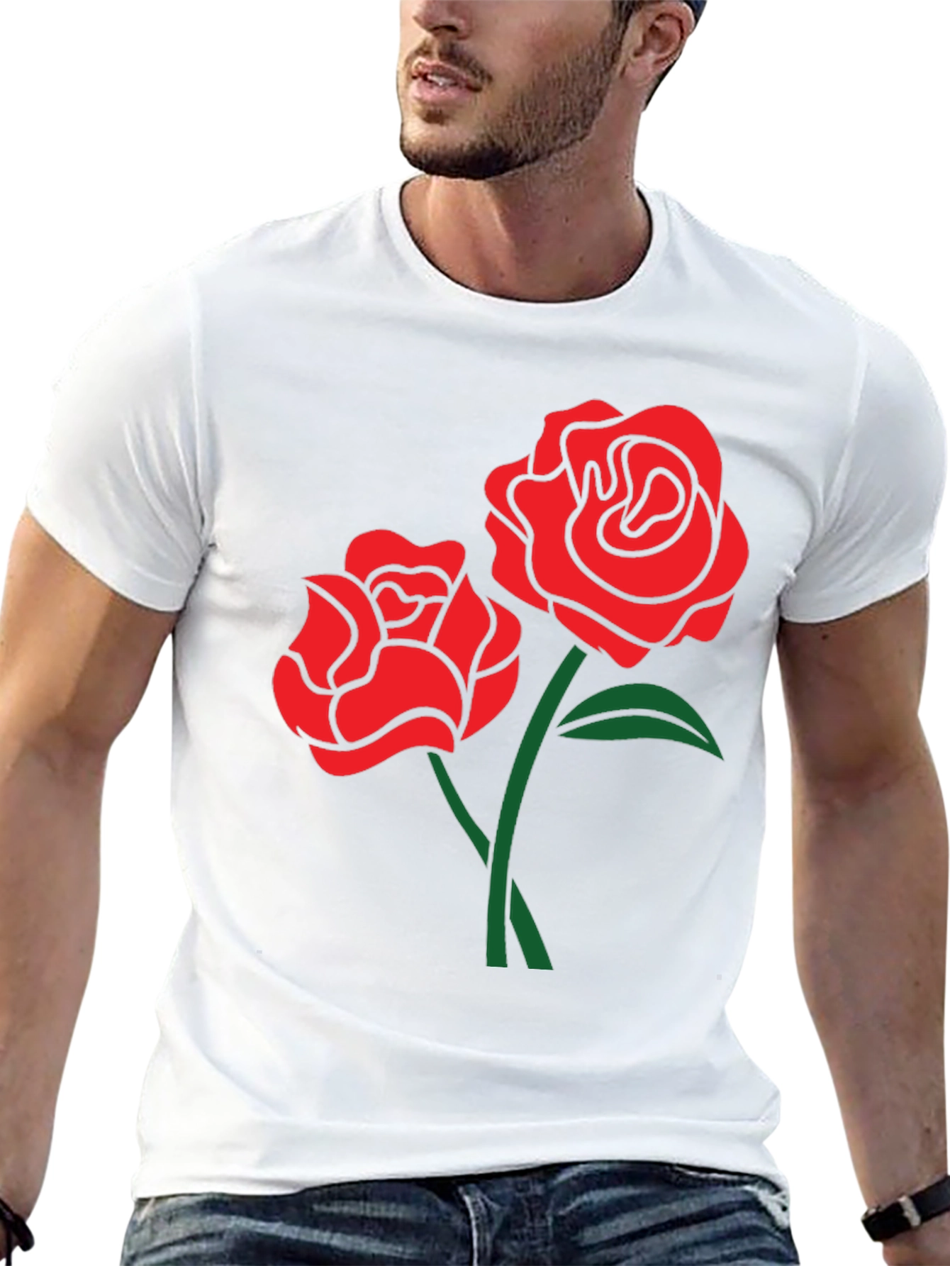 Black Rose Graphic Tee - Black Casual Shirt view 13