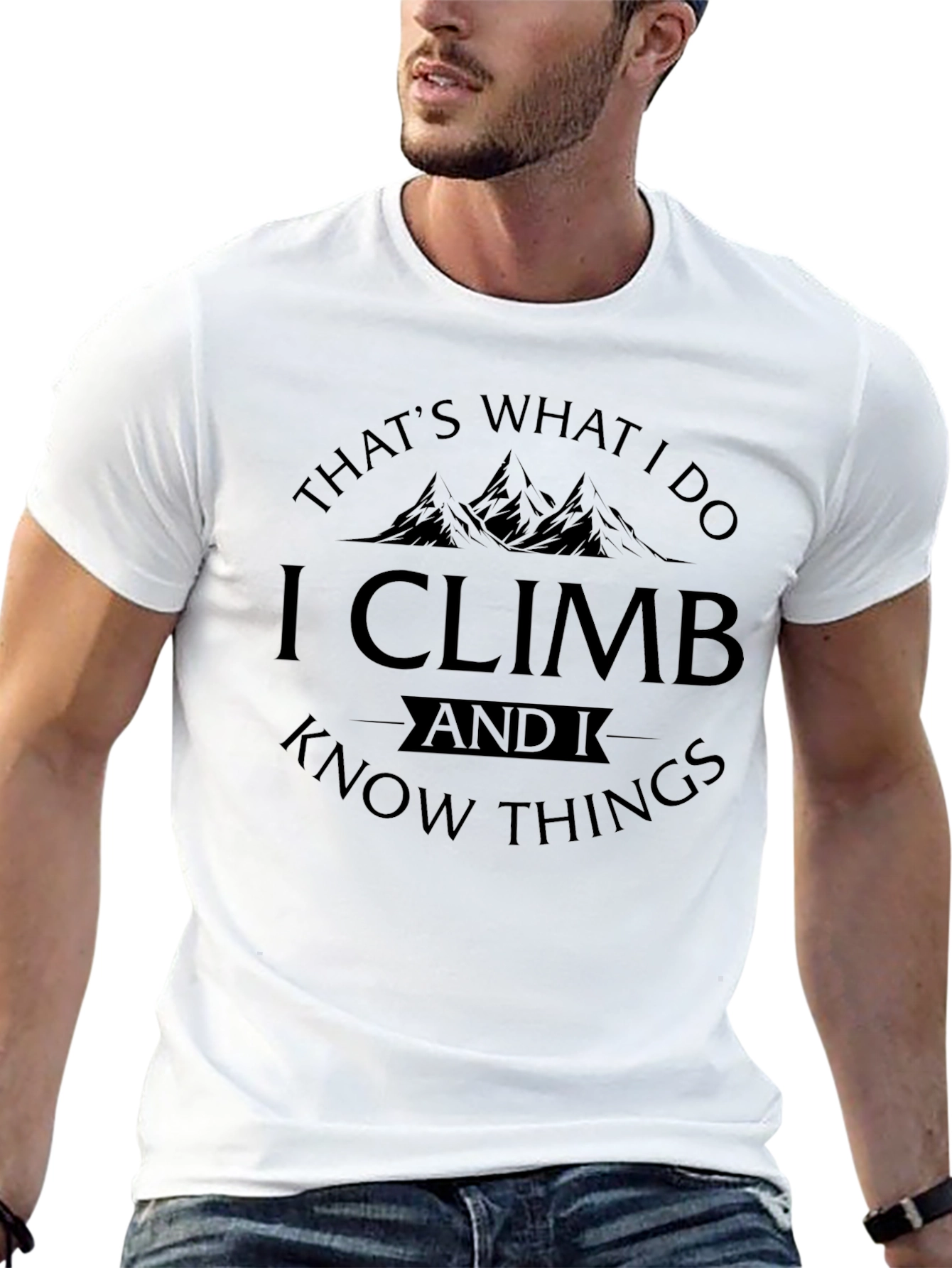Black Climb and Know Things Men's T-Shirt view 13