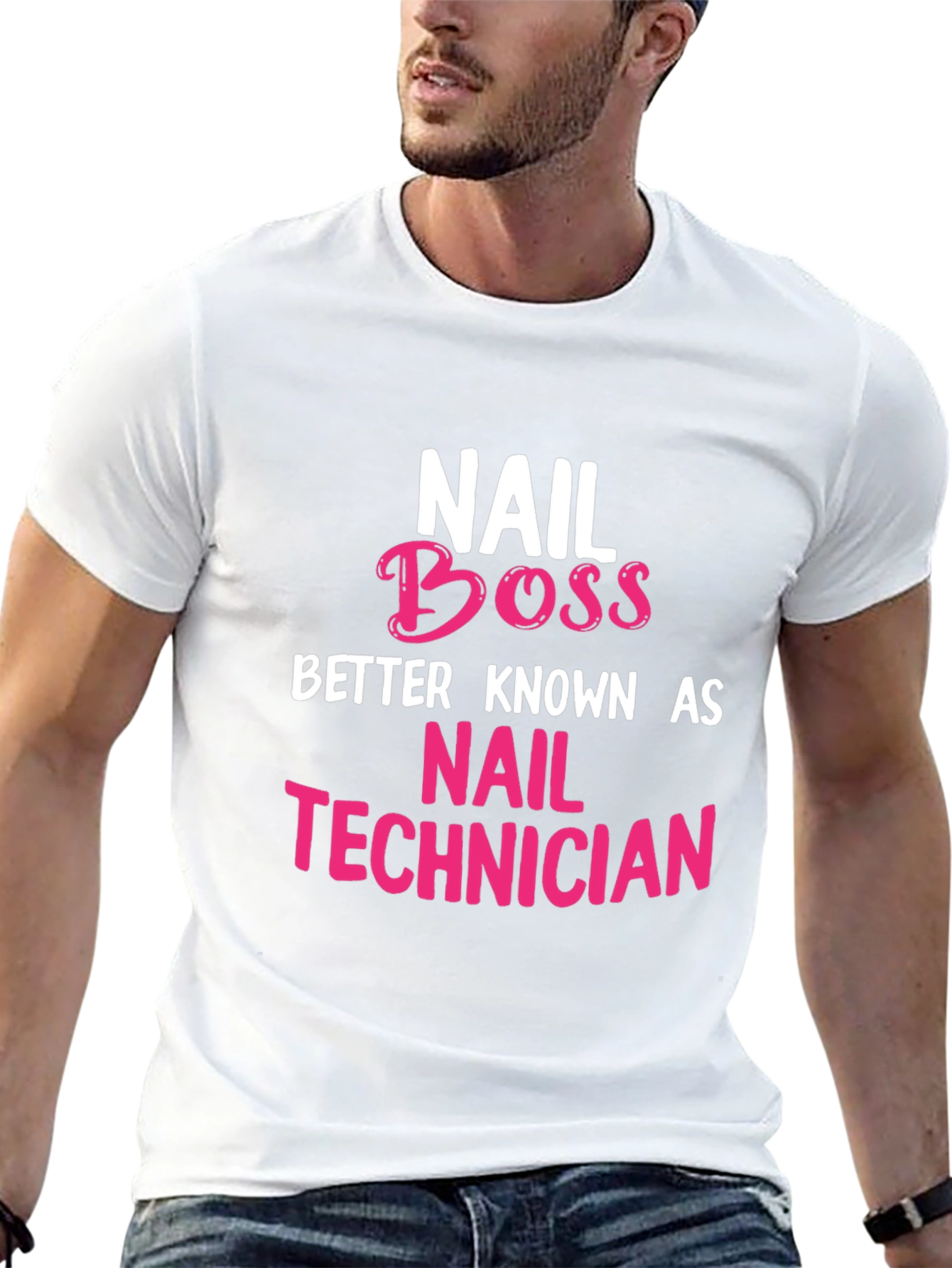 Black Nail Boss T-Shirt - Nail Technician Apparel view 13