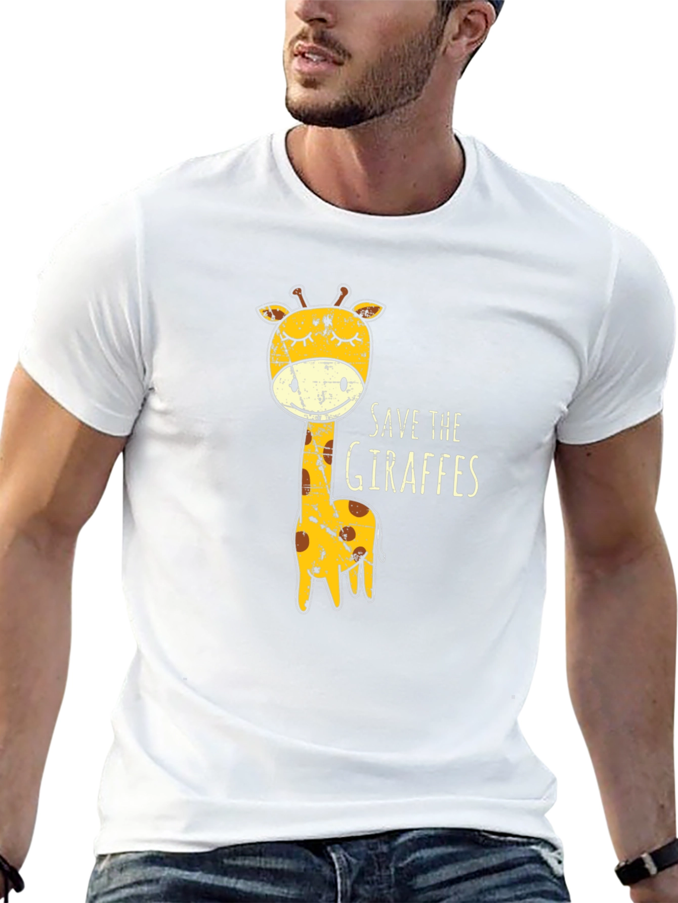Black Save The Giraffes Graphic Tee - Black view 13