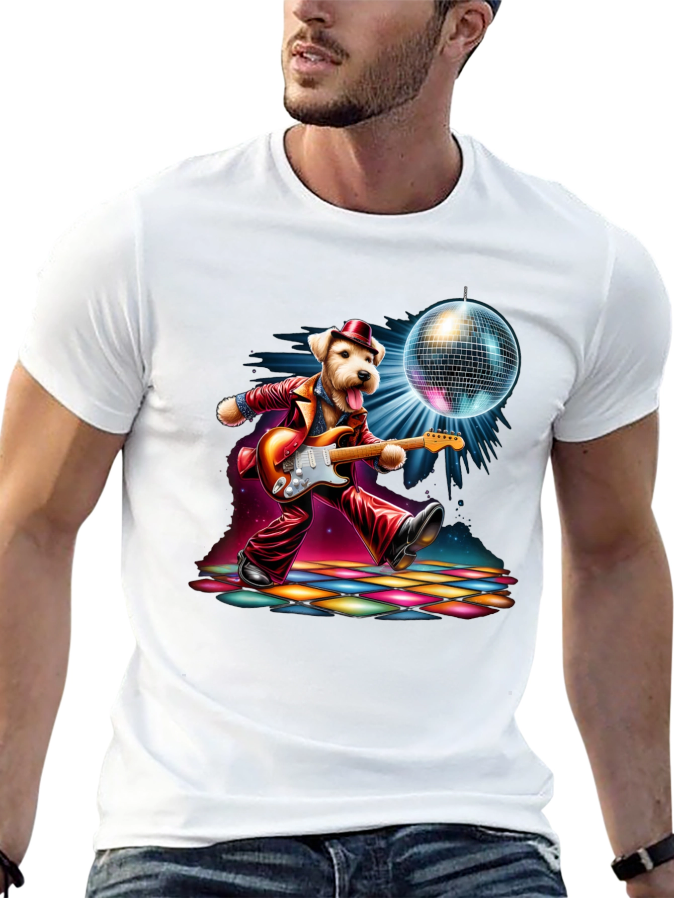 Black Disco Dog T-Shirt view 13