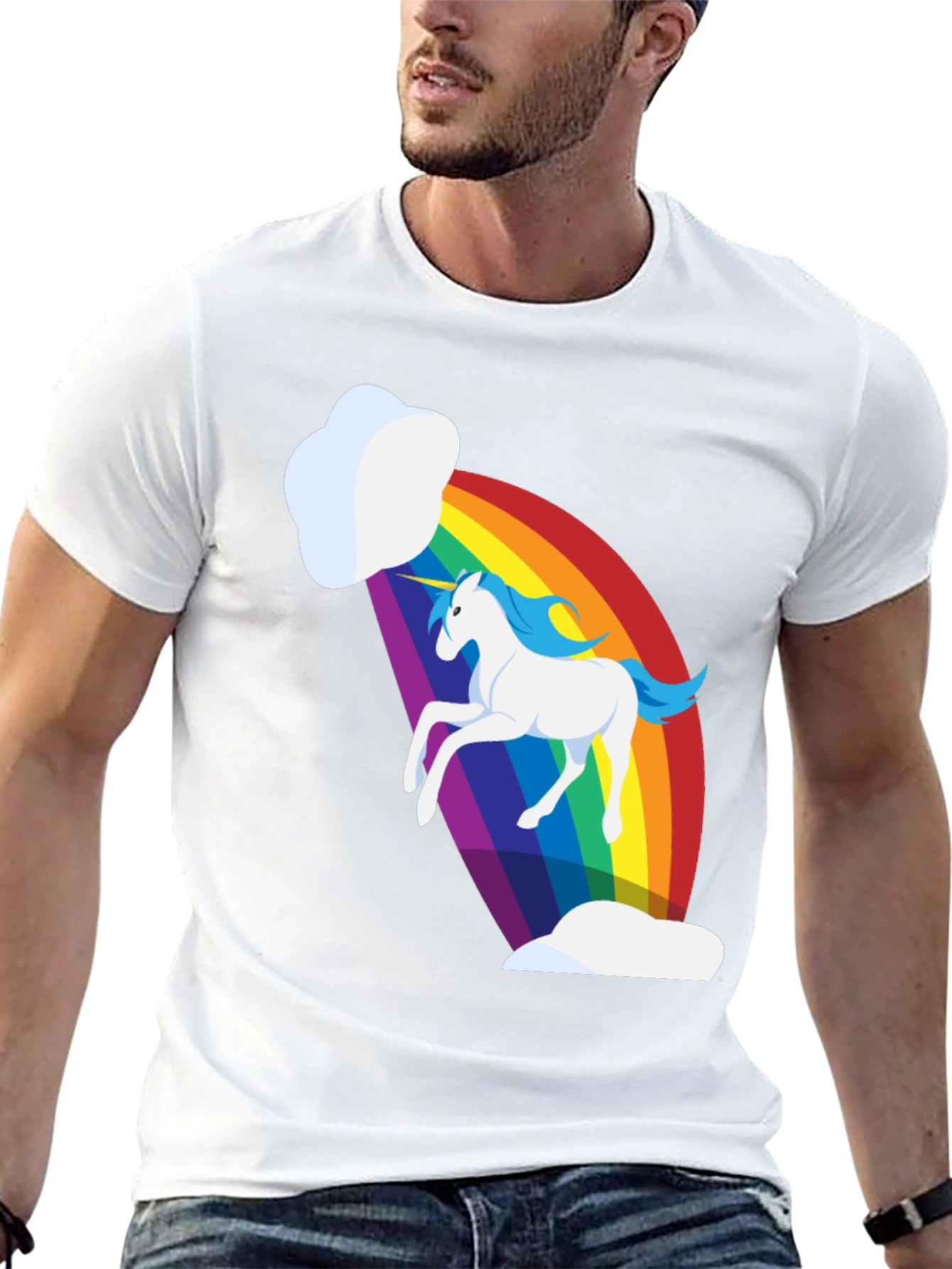 Black Unicorn Rainbow T-Shirt - Magical & Fun! view 13