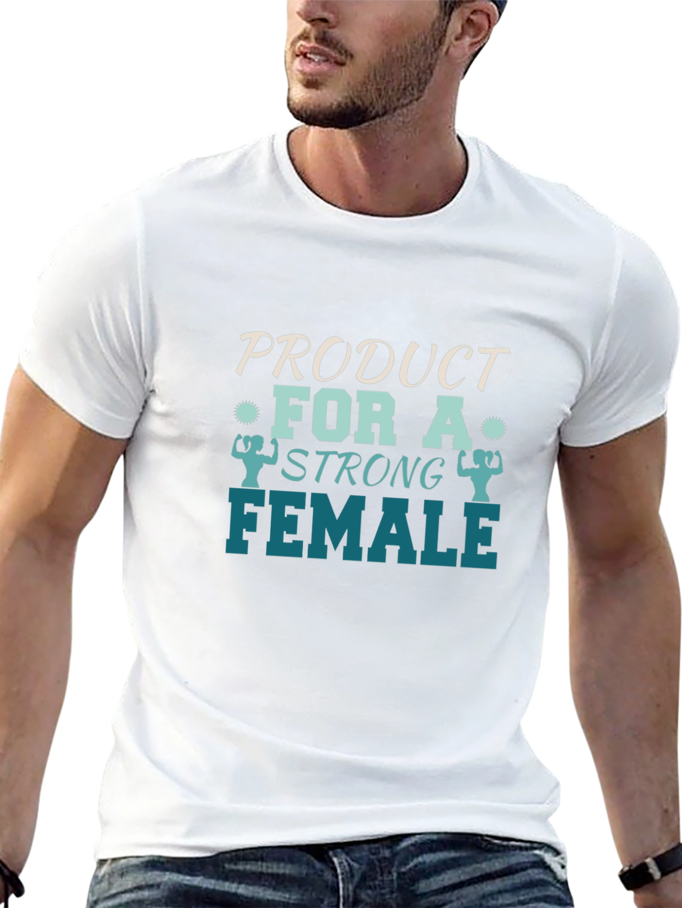 Strong Female Graphic Tee - Black Cotton - 13