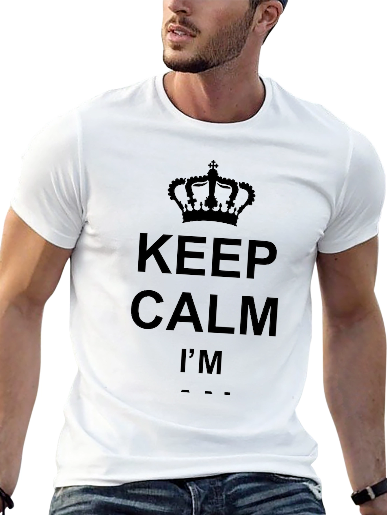 Black Keep Calm Graphic T-Shirt - Black view 13