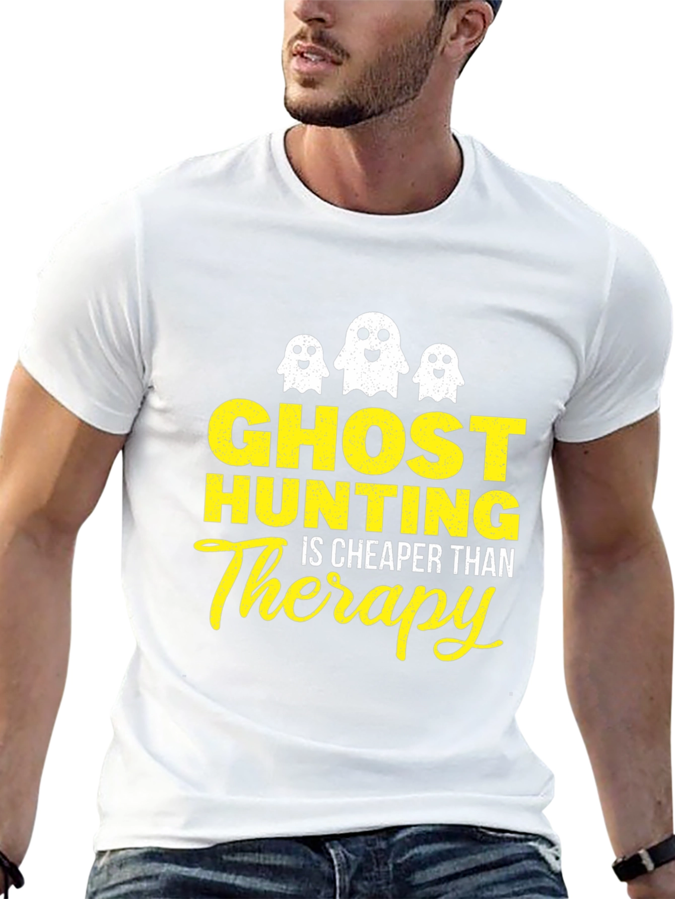 Black Ghost Hunting Therapy Tee view 13