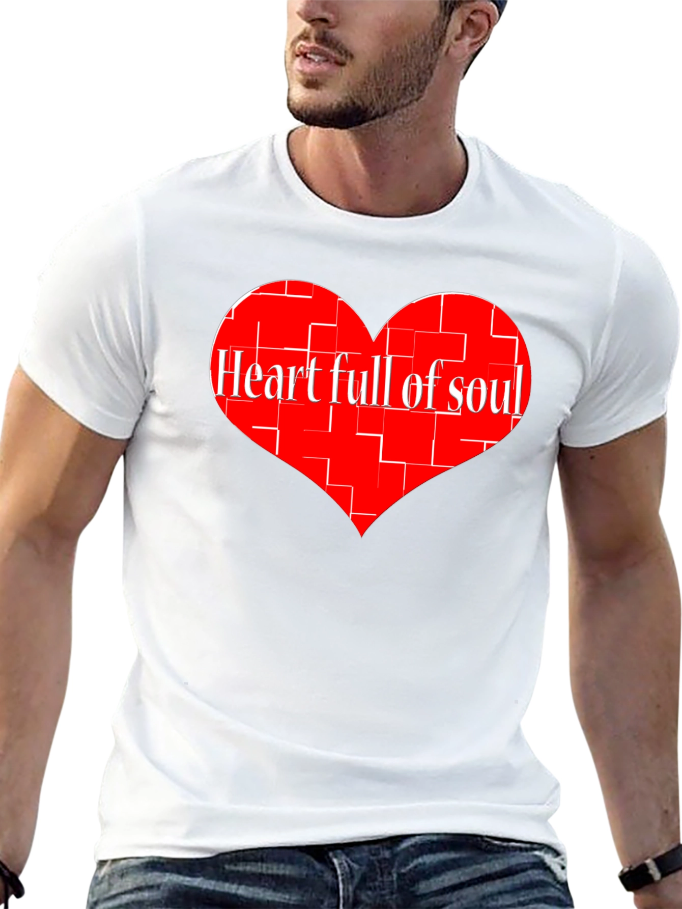Black Heart Full of Soul Graphic Tee - Black Cotton T-Shirt view 13