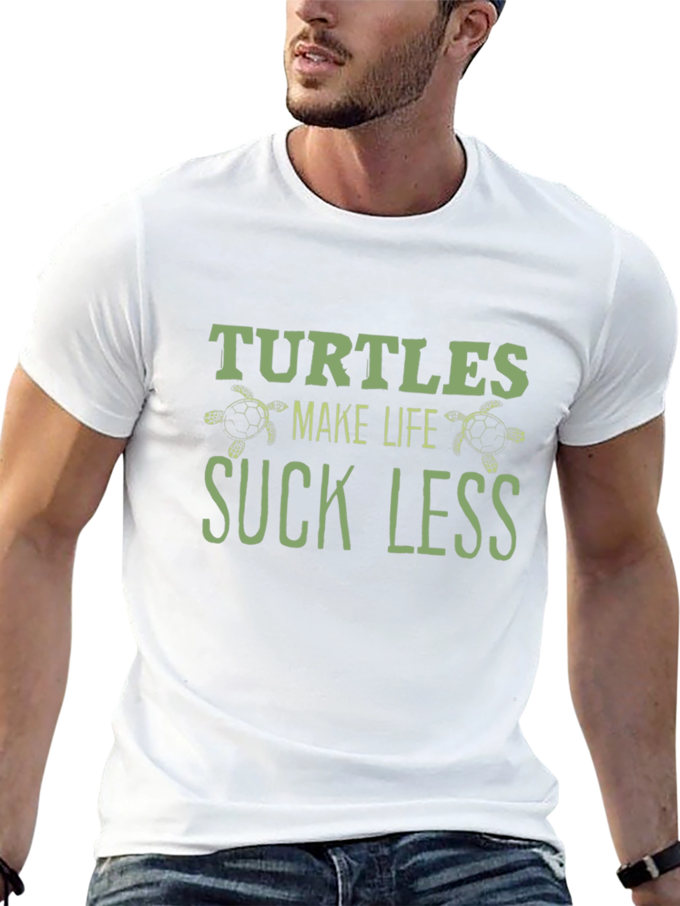 Black Turtles Make Life Suck Less Black T-Shirt view 13