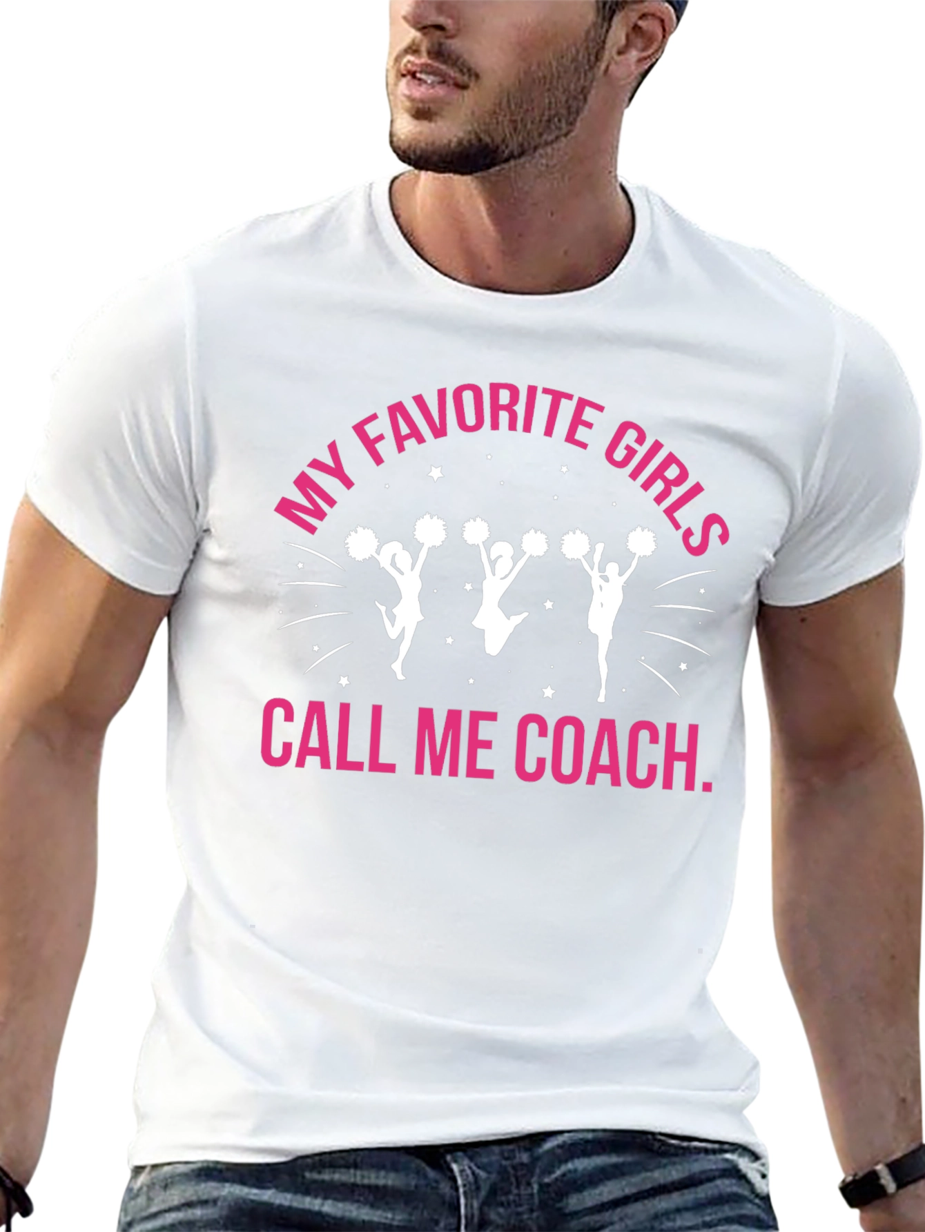 My Favorite Girls Call Me Coach Cheerleading T-Shirt - 13