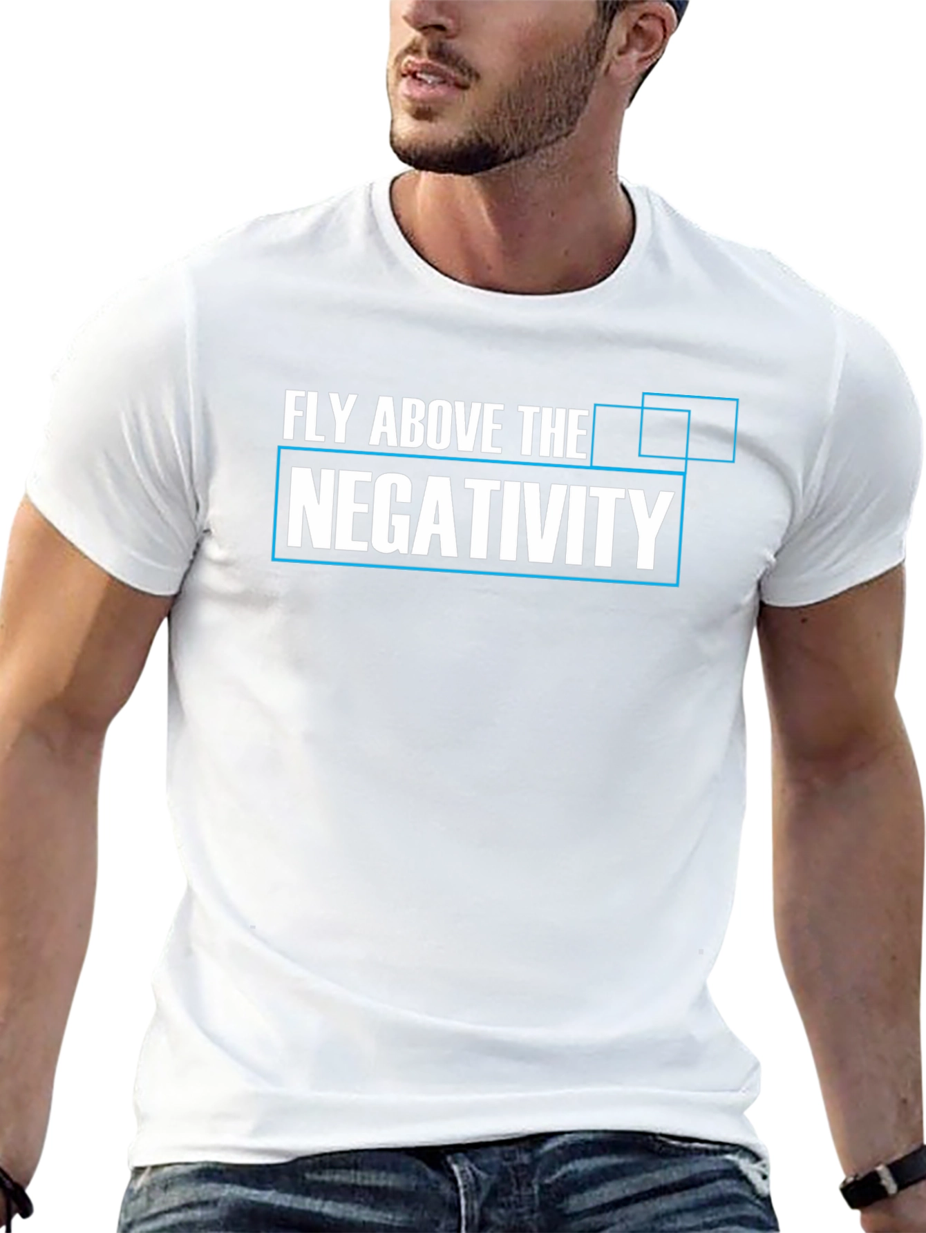 Black Fly Above Negativity T-Shirt view 13