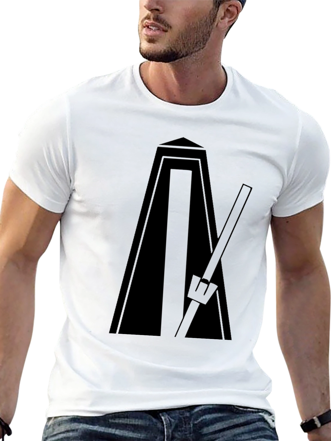 Black Metronome Graphic T-Shirt - Black view 13