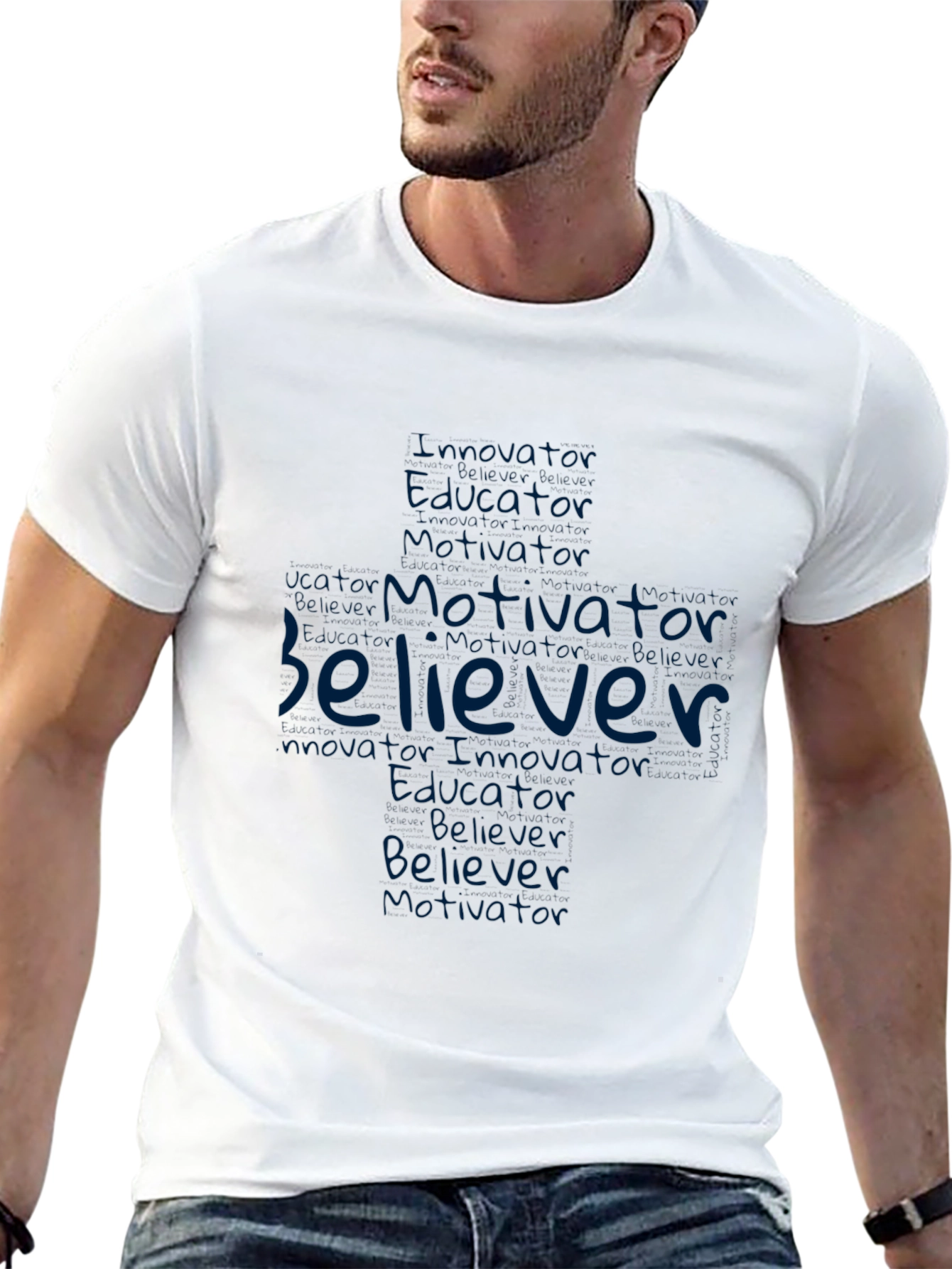 Black Motivator Believer Graphic Tee view 13