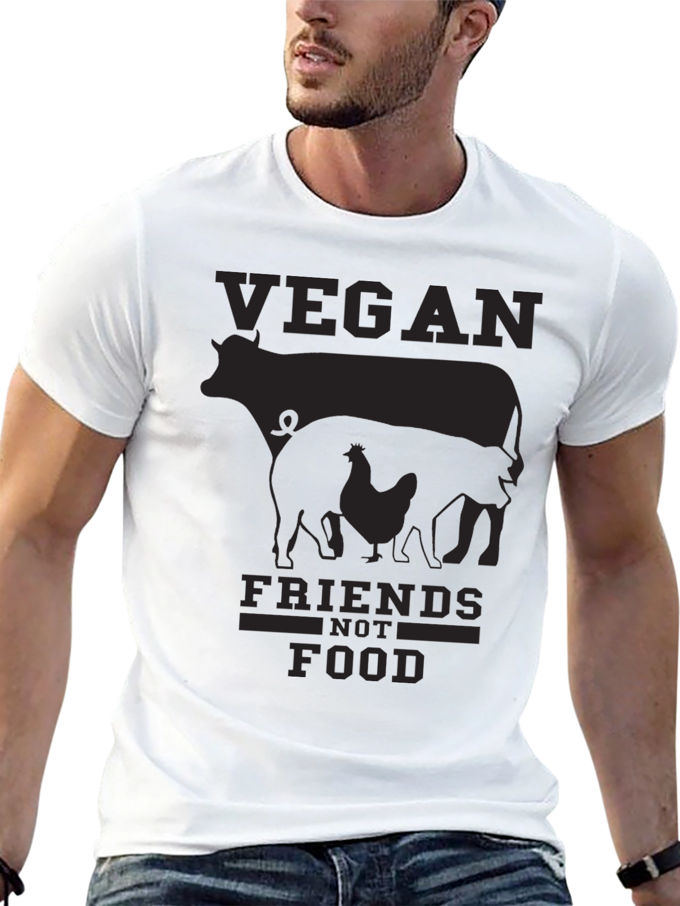 Vegan Friends Not Food T-Shirt - 13