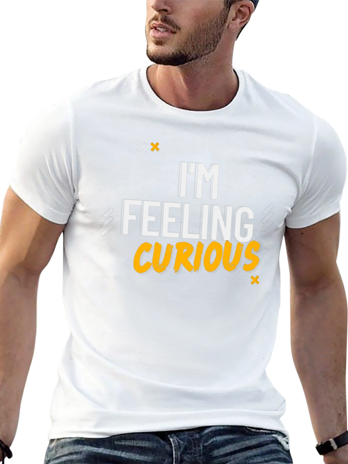 Black I'm Feeling Curious Graphic T-Shirt view 13