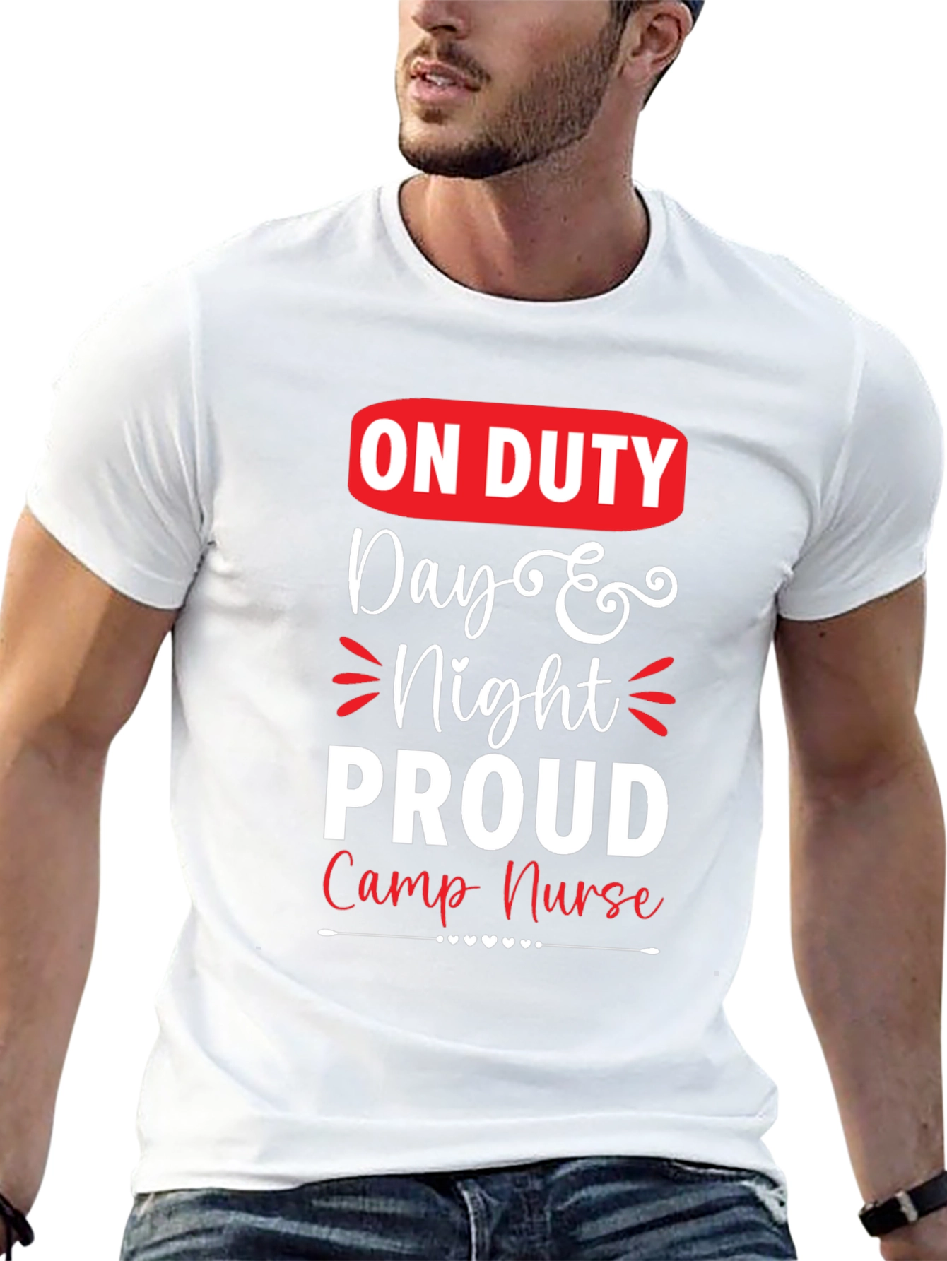 Black On Duty Camp Nurse Graphic T-Shirt view 13
