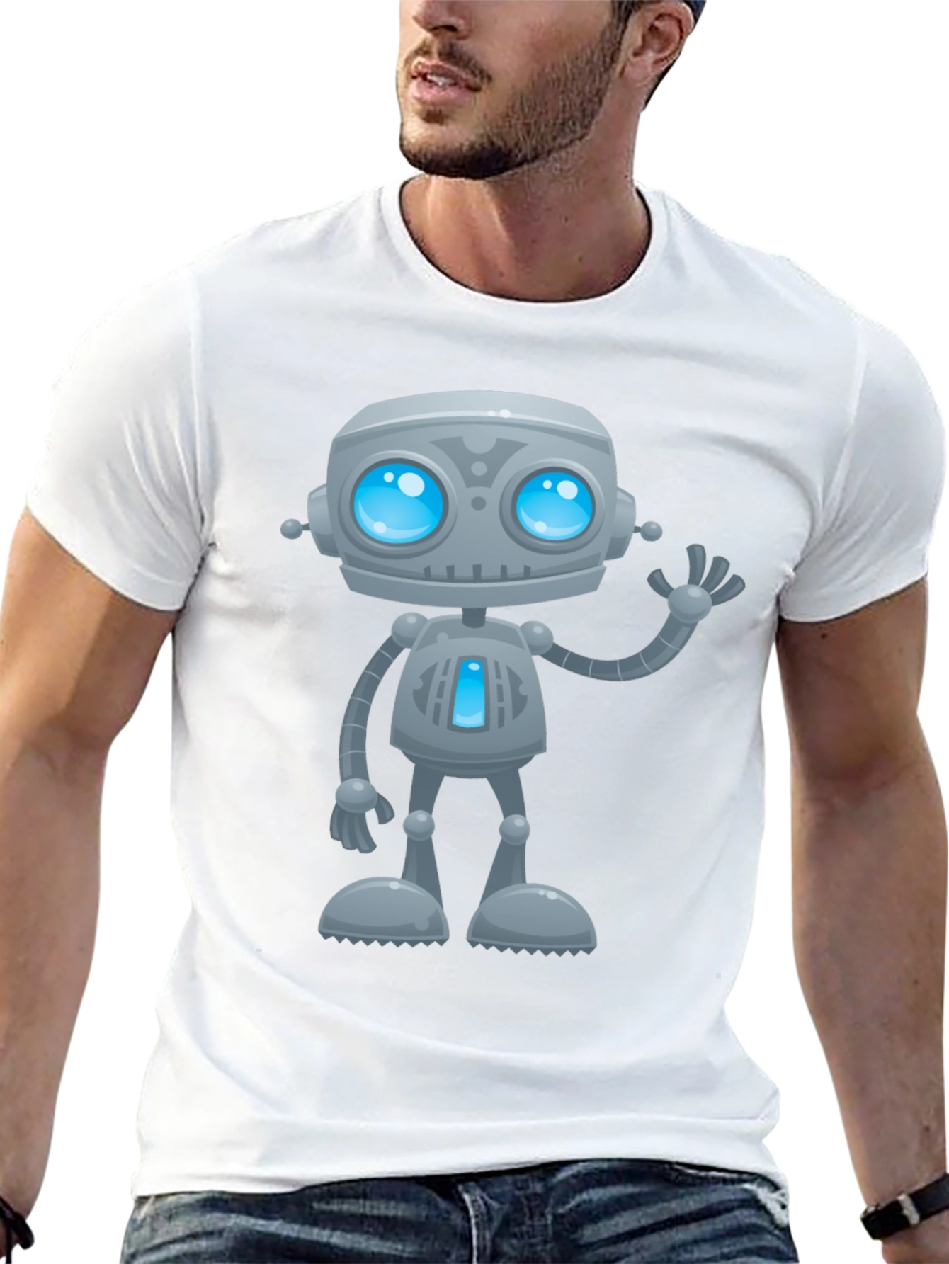 Black Robot Graphic T-Shirt view 13