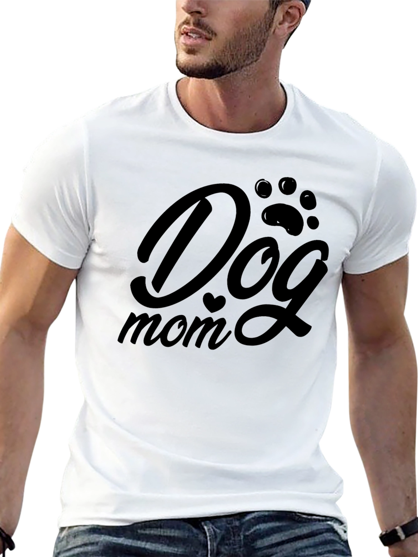 Black Dog Mom Black Graphic Tee view 13