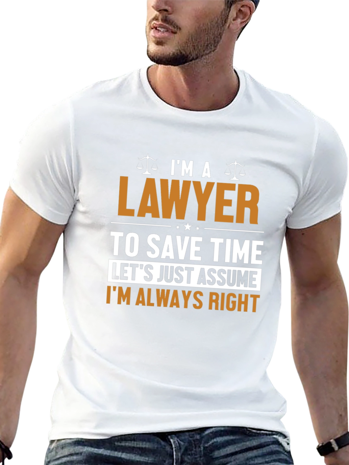 Black I'm a Lawyer Funny T-Shirt - Assume I'm Always Right view 13
