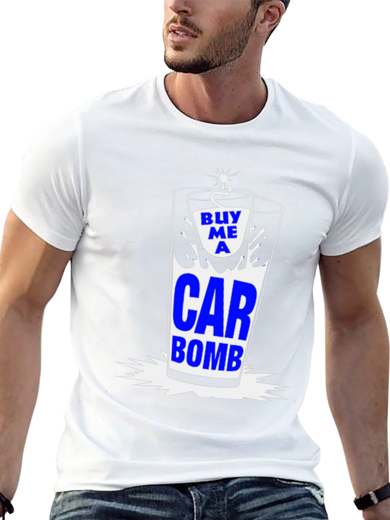 Black Buy Me A Car Bomb T-Shirt Novelty Drink Graphic Tee view 13