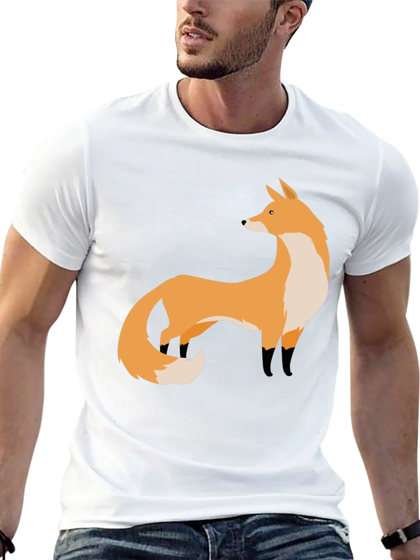 Black Fox Graphic Black T-Shirt | Stylish Animal Print Tee view 13