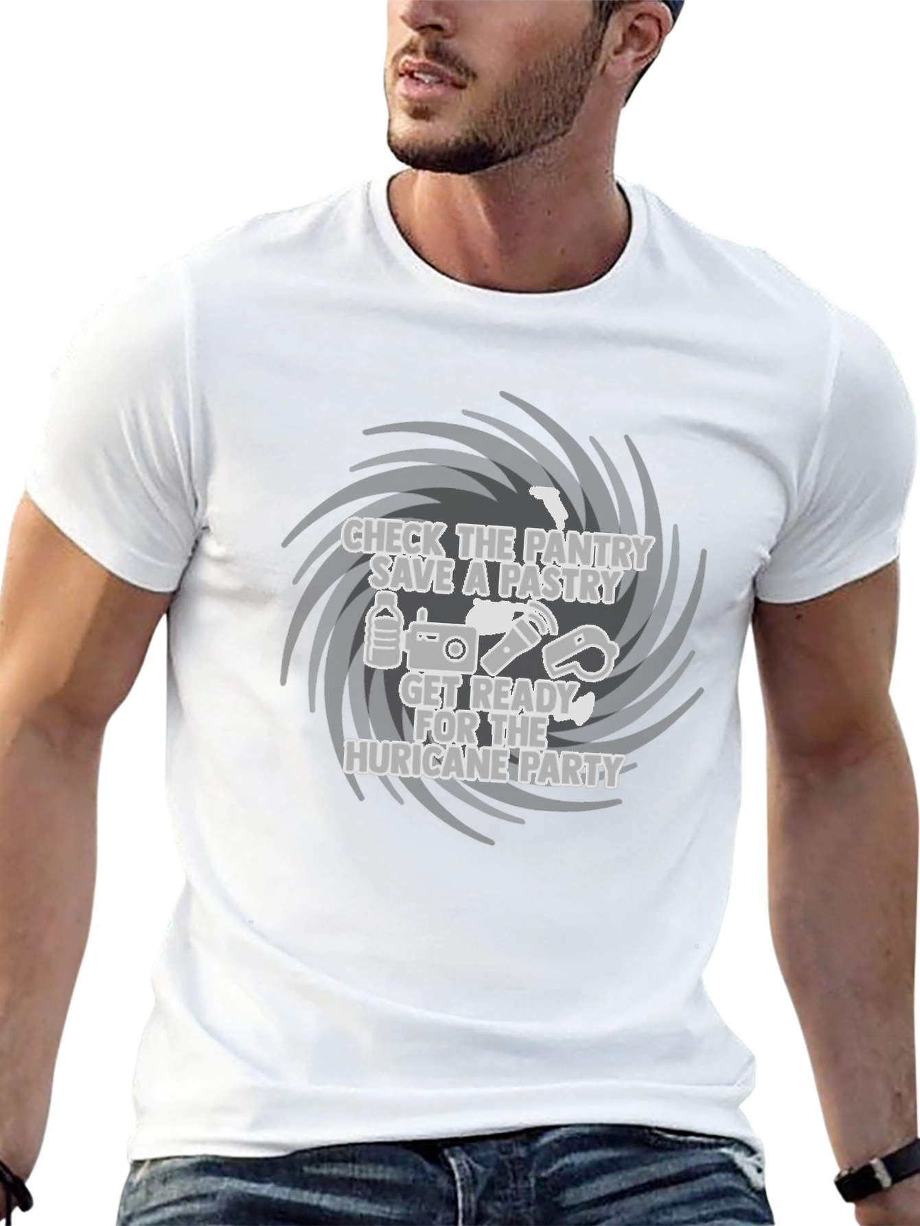Black Hurricane Party Graphic T-Shirt view 13