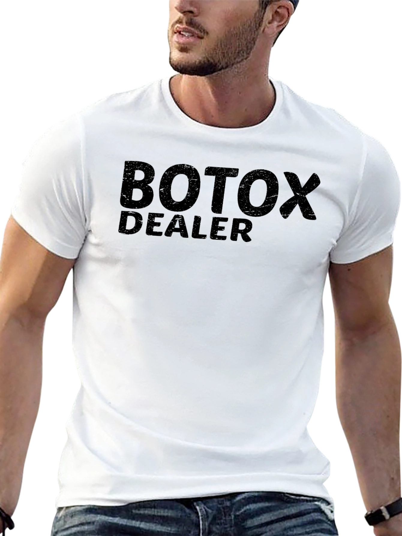 Black Botox Dealer Men's Crew Neck T-Shirt view 13