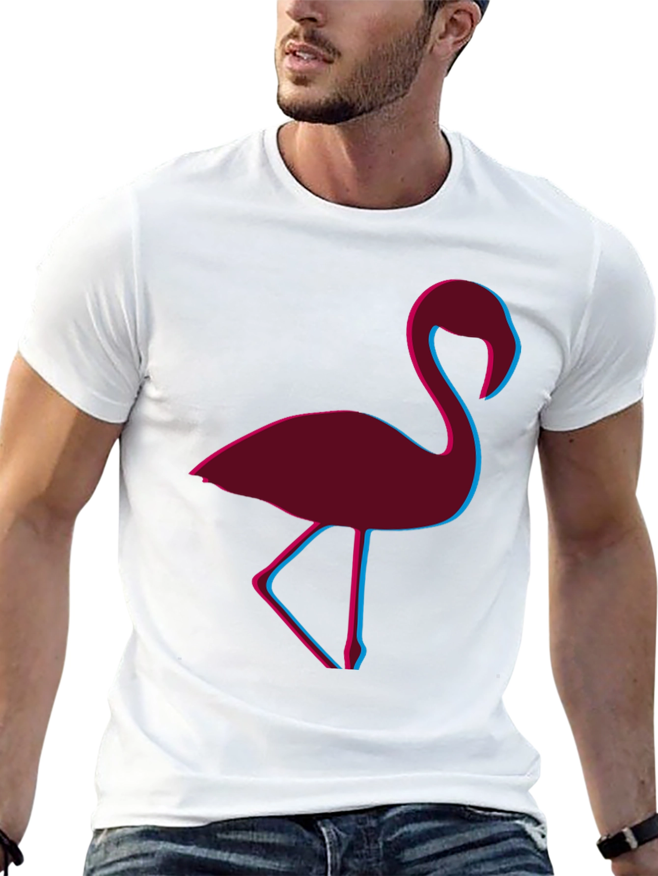 Black Retro Flamingo Graphic Tee view 13