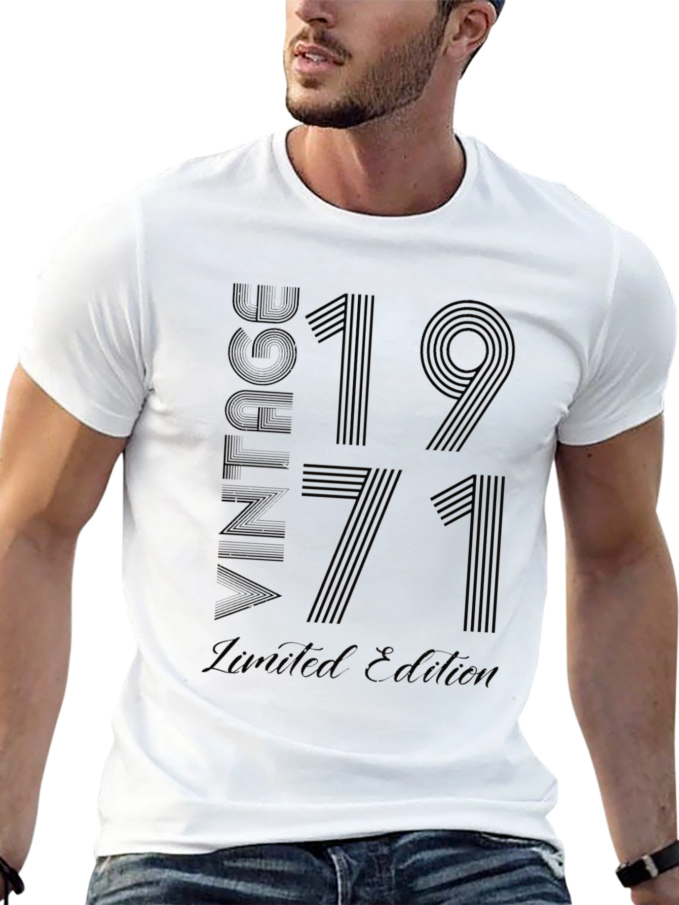 Black Vintage 1971 Limited Edition Black T-Shirt view 13
