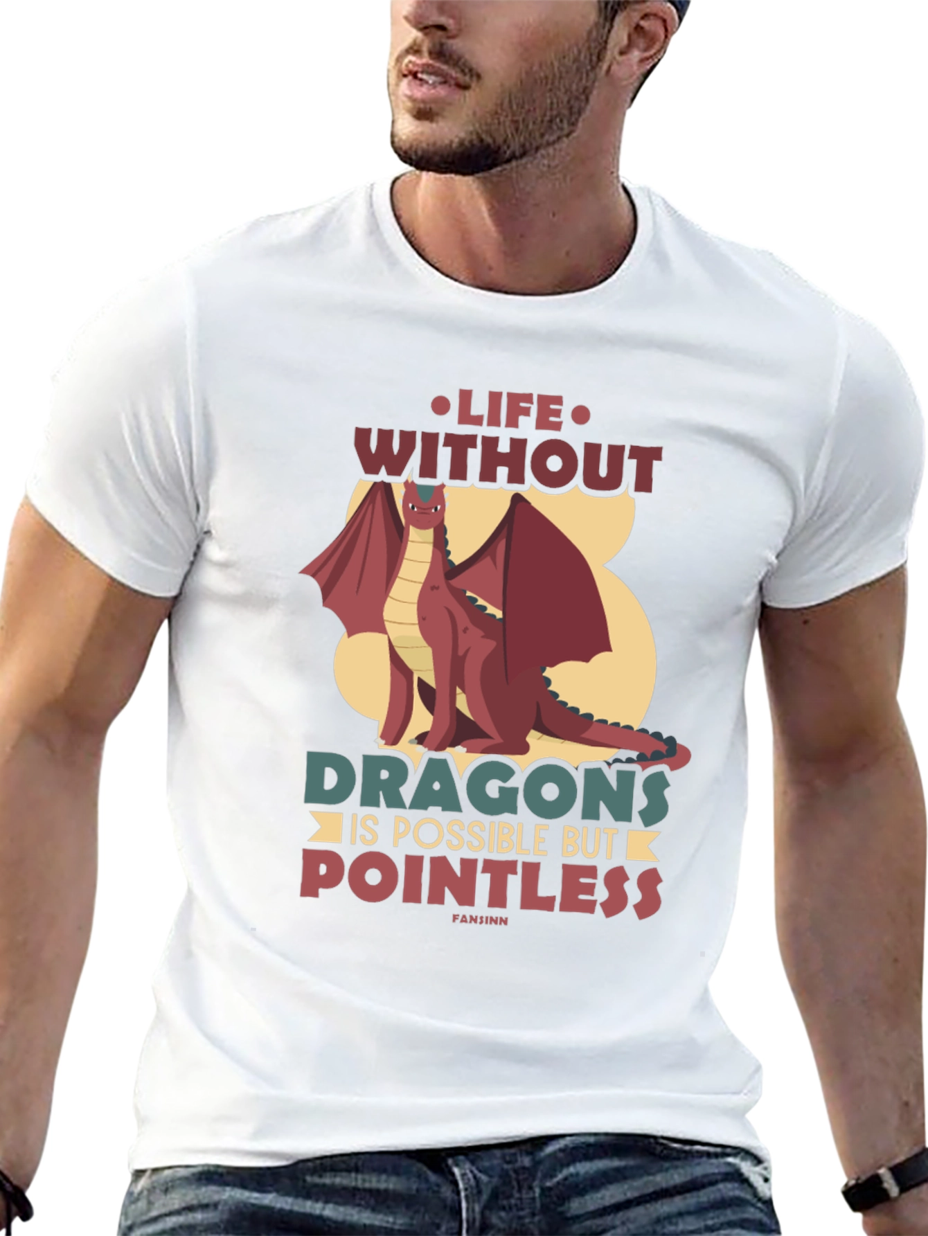 Black Life Without Dragons T-Shirt - Pointless Tee view 13