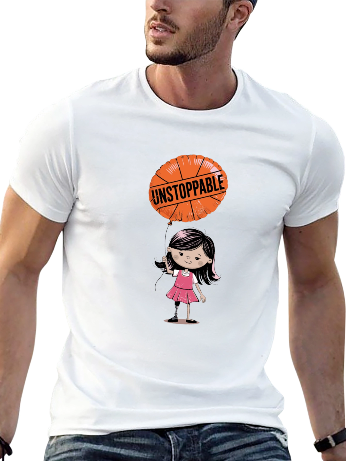 Black Unstoppable Girl's Graphic Tee view 13